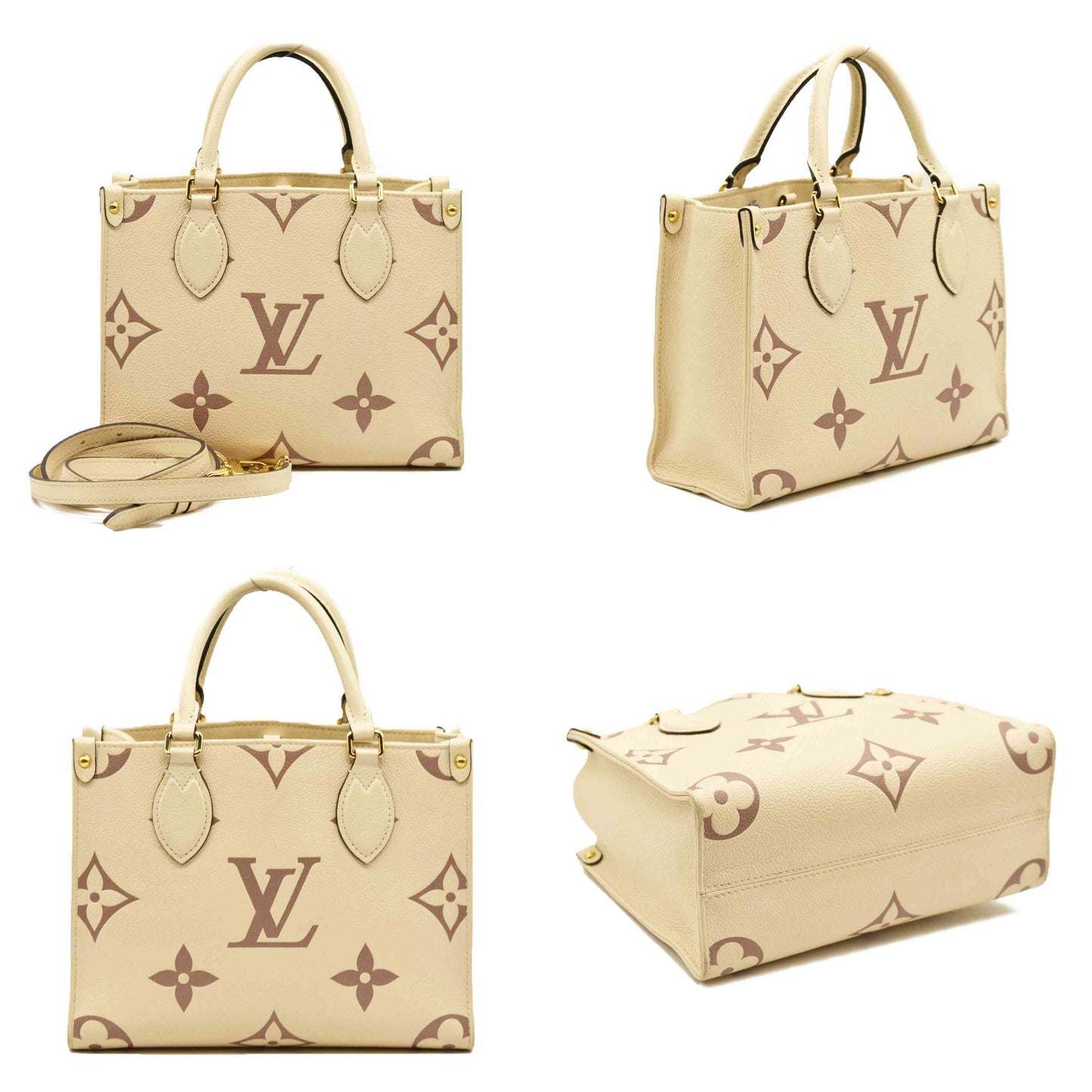 Louis Vuitton  Empreinte Monogram Giant Onthego PM Creme Bois De Rose RFID