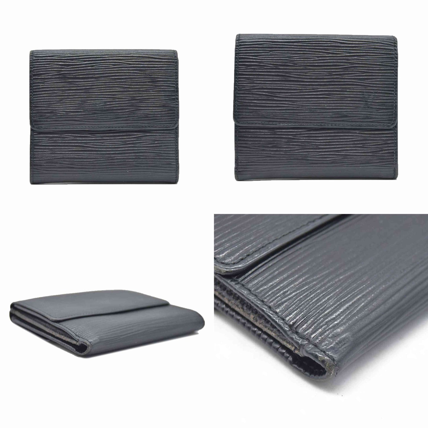 Louis Vuitton Epi Porte Feiulle Elise Credit Leather Trifold Wallet SP0976