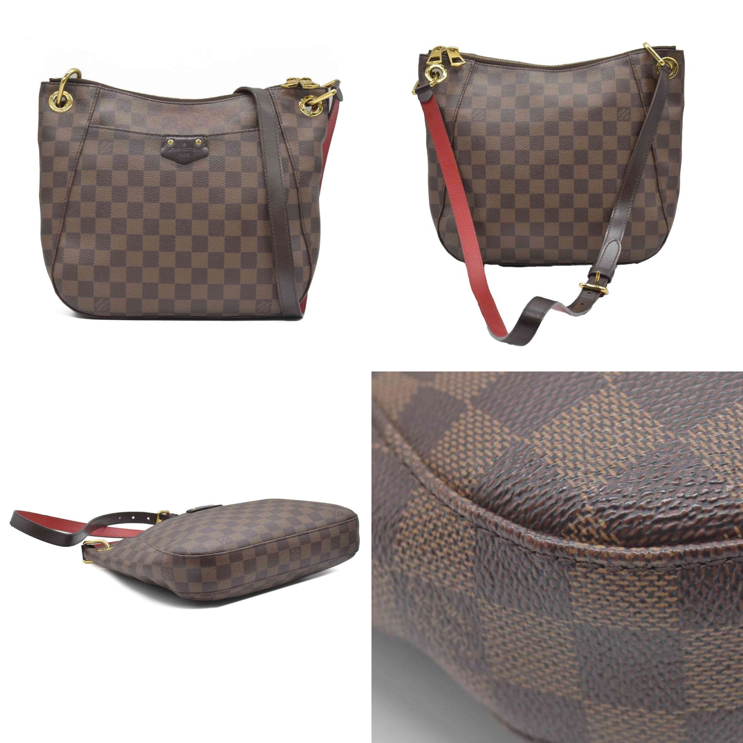 $1520 2018 Louis Vuitton Damier Ebene South Bank Besace DR0198