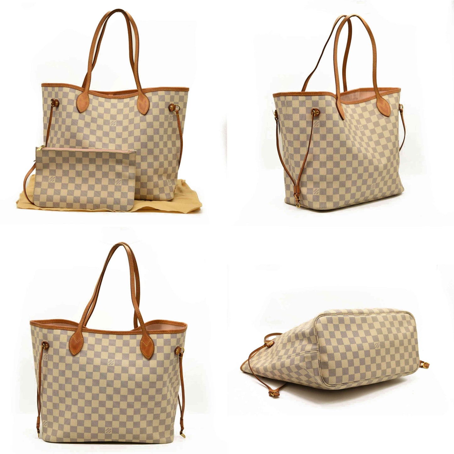 Louis Vuitton  Damier Azur Neo Neverfull MM Rose Ballerine