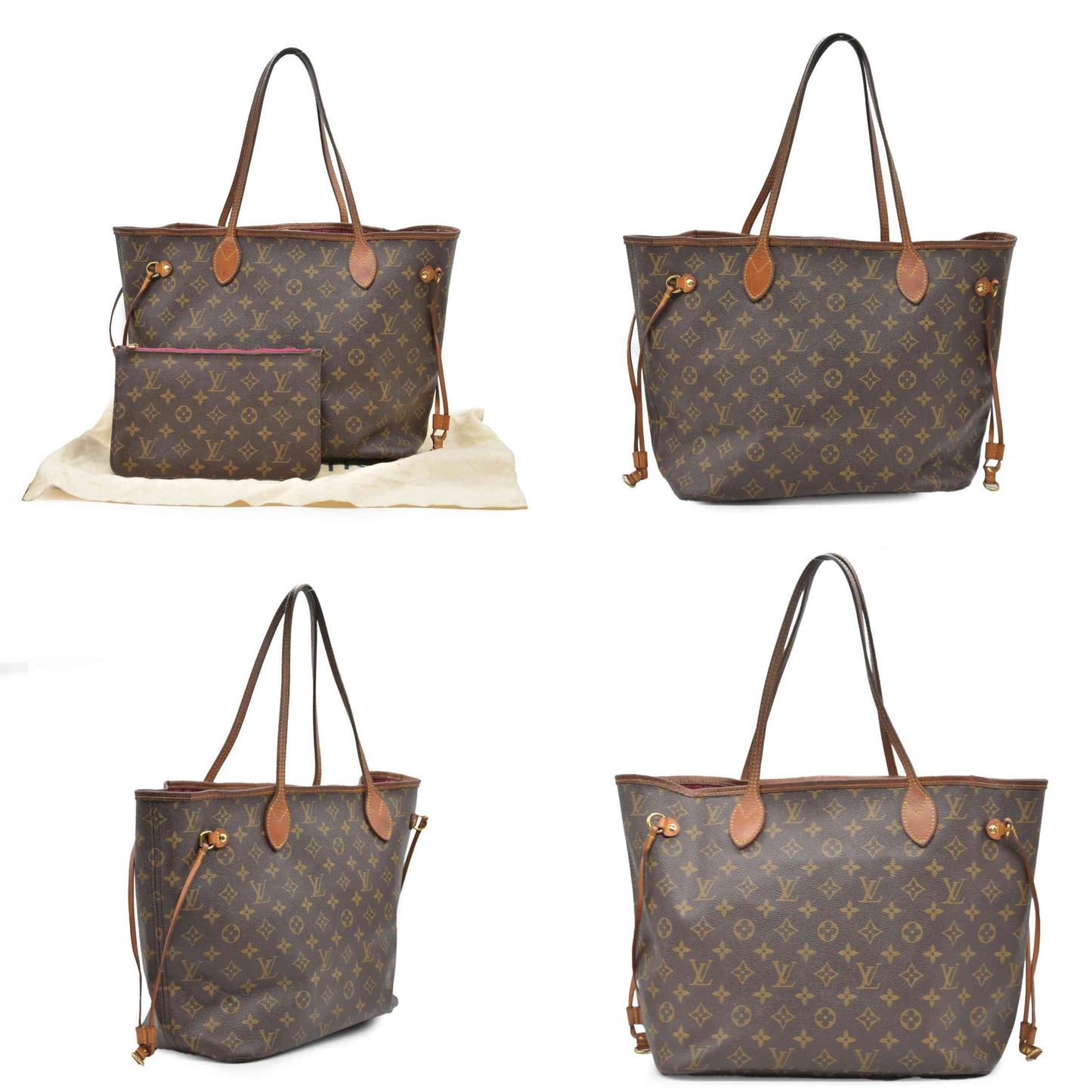 Louis Vuitton Neverfull MM Monogram with Pivoine Interior and Pouch SD1197