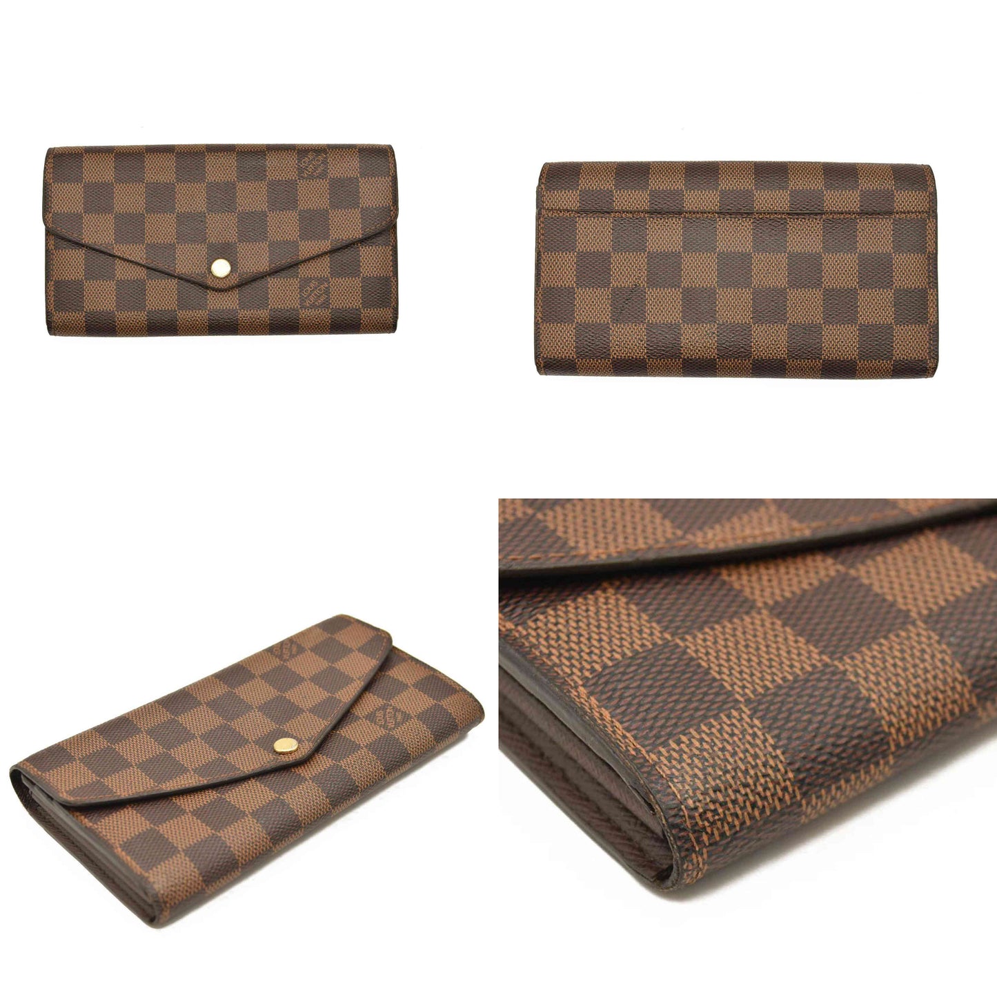 Louis Vuitton  Damier Ebene Sarah Wallet CA3197