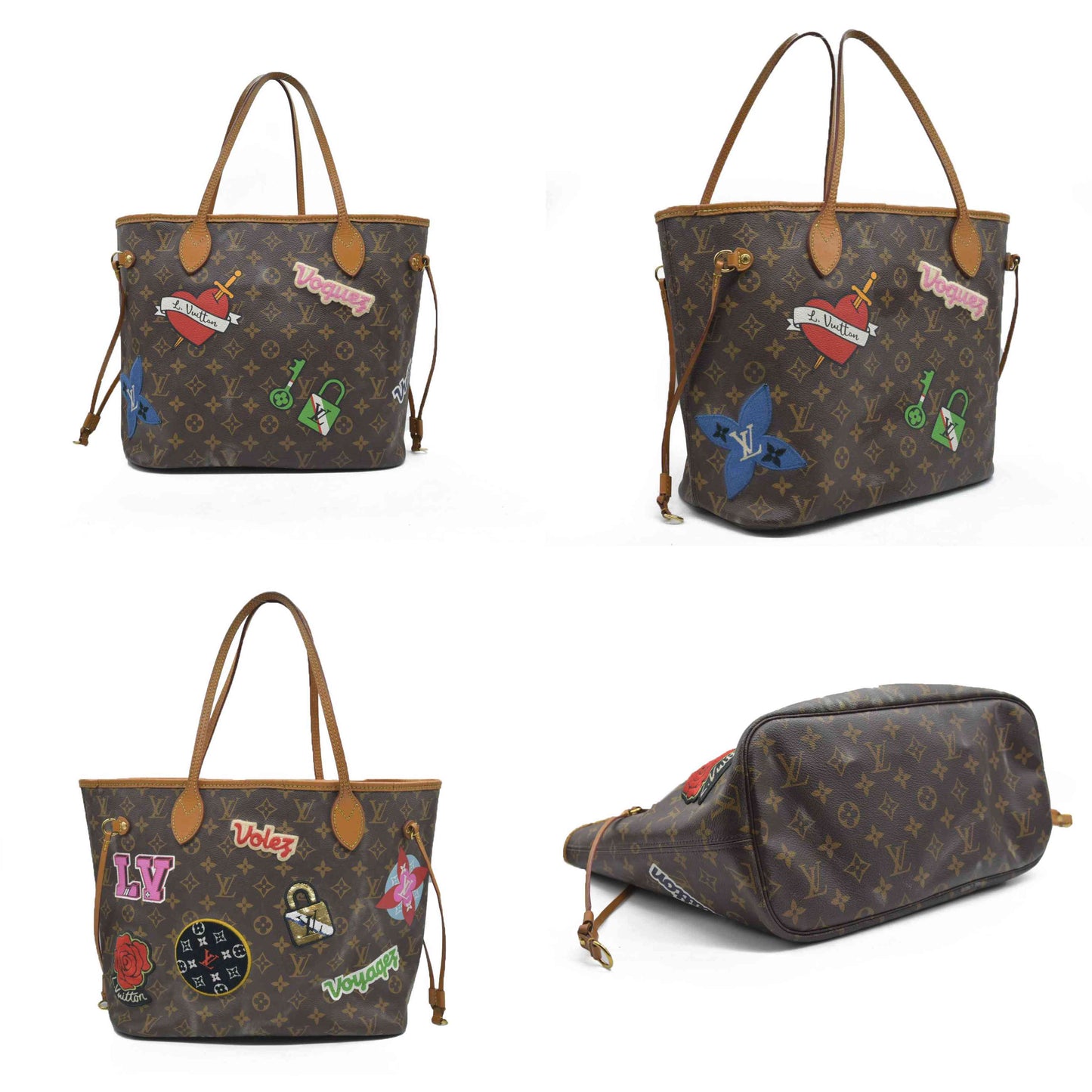 $2490 Louis Vuitton Monogram Travel Stickers Neverfull MM 2018 AR3168