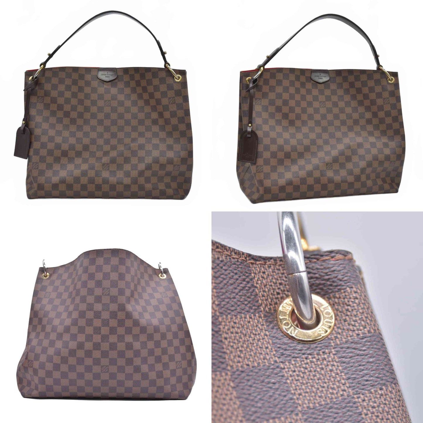 $2160 2018 Louis Vuitton  Damier Ebene Graceful MM TX0118