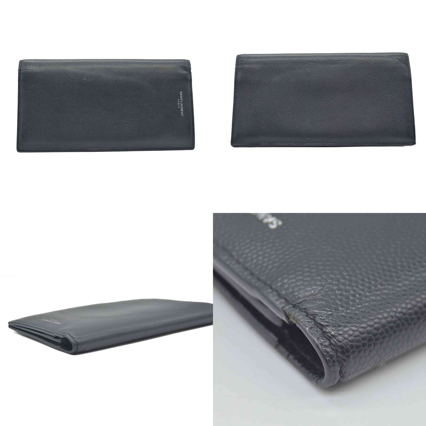 $900 Saint Laurent Leather Continental Wallet CONSIGNMENT
