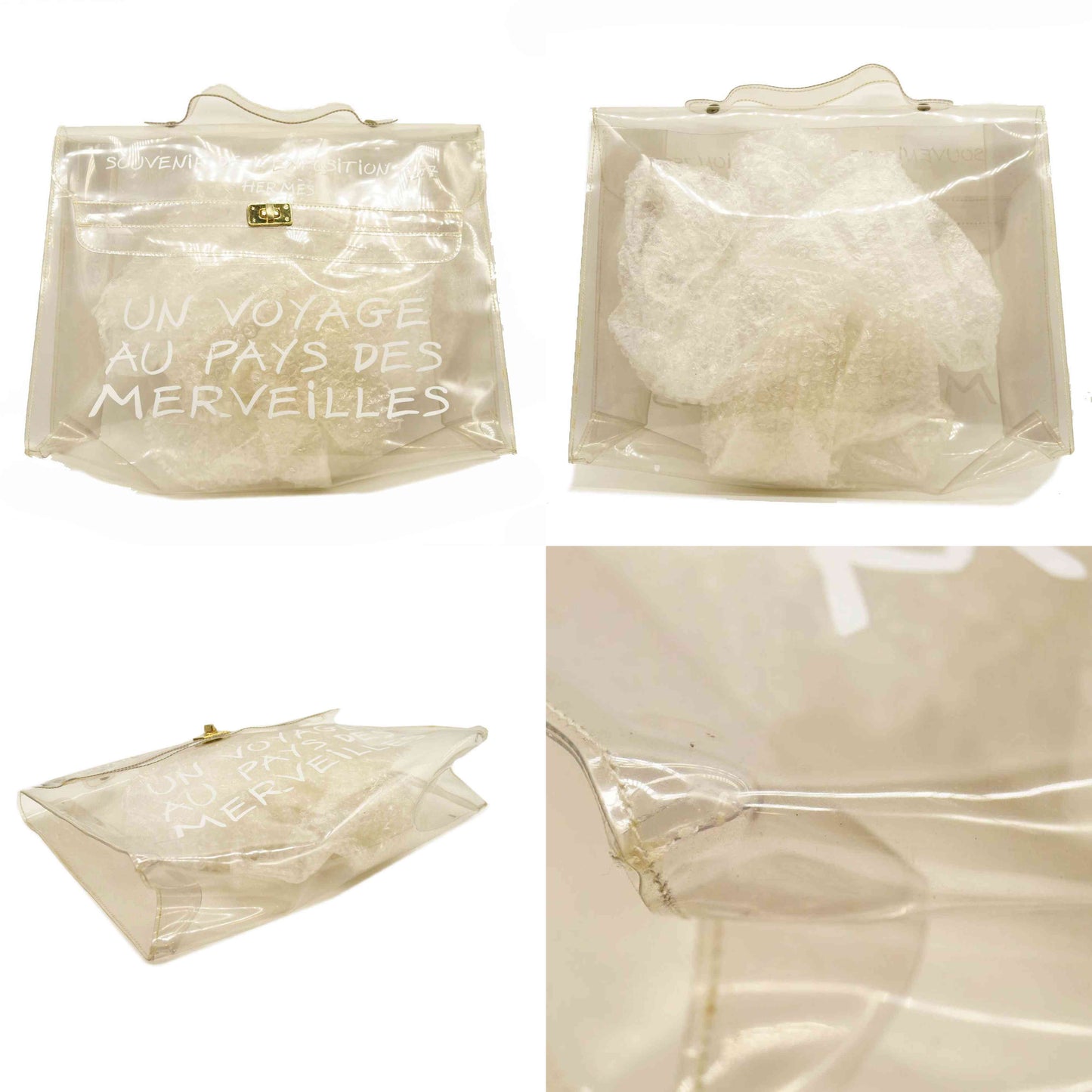 Hermes  Vinyl Souvenir De L'Exposition Kelly Transparent