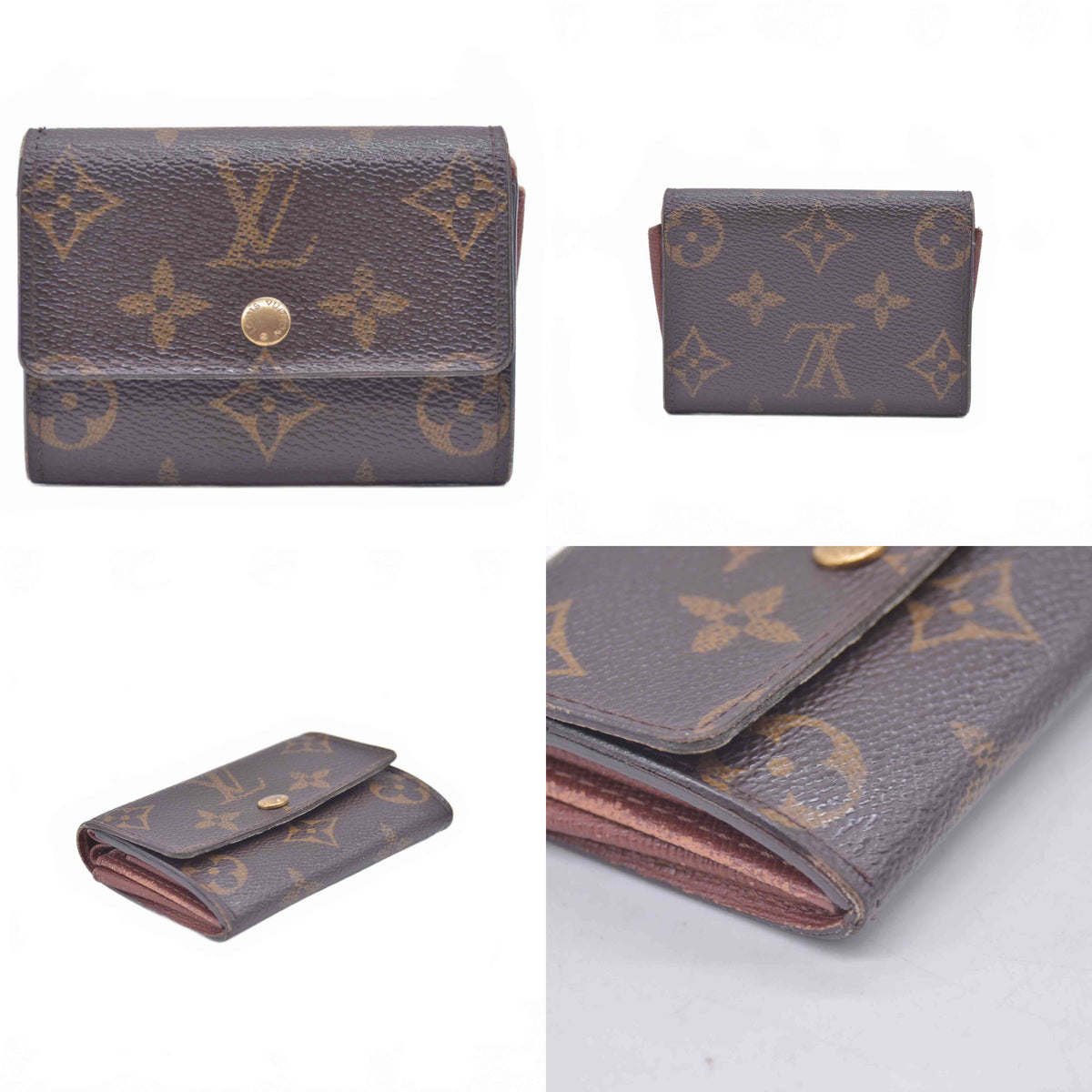 $440 2000 Louis Vuitton Porte Monnaie Coin Purse Wallet MI1010