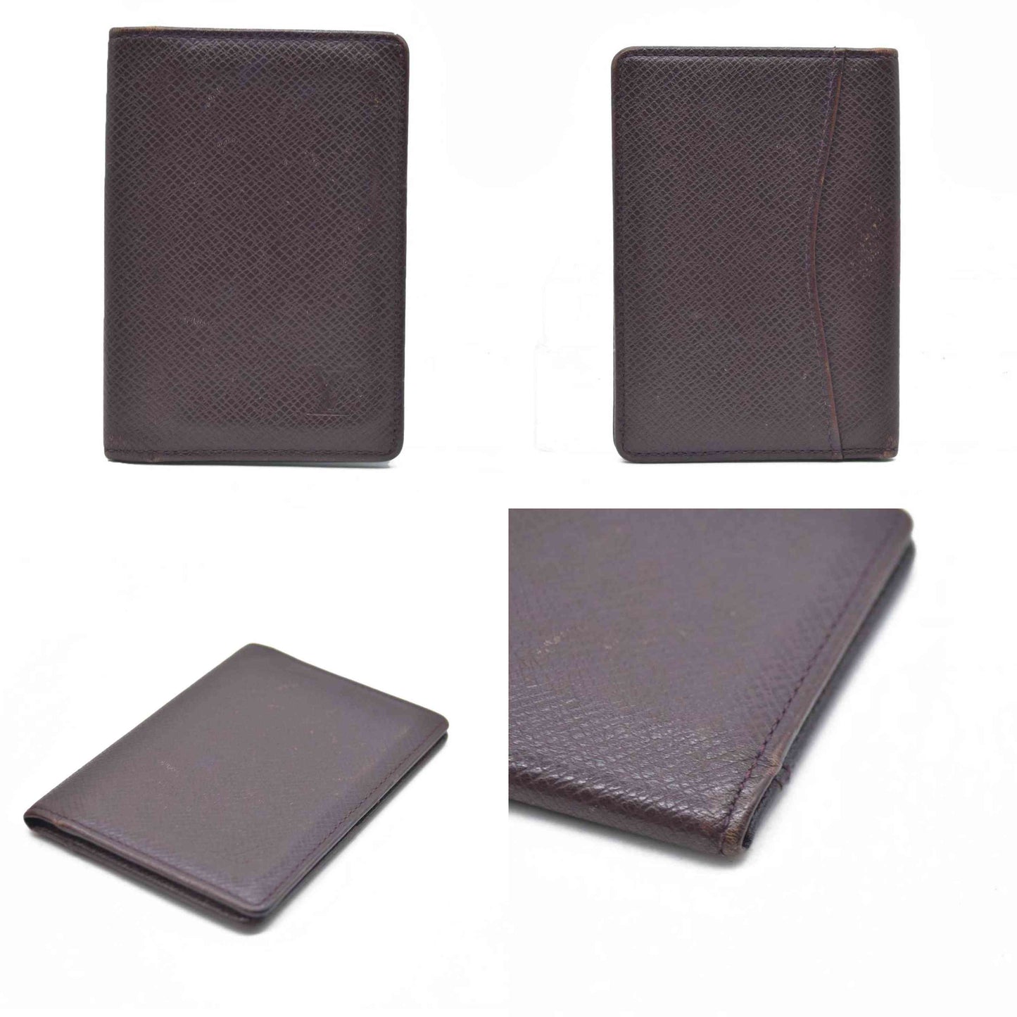 AUCTION $505 Louis Vuitton Vintage Taiga Leather Organizer NM