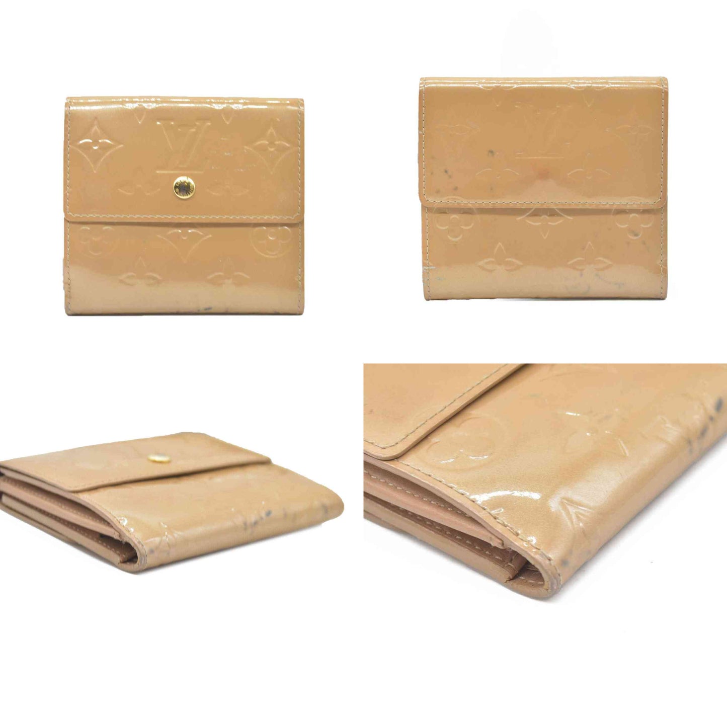 Louis Vuitton Monogram Vernis Porte Mannaie Billets Cartes Credit Wallet TH1016