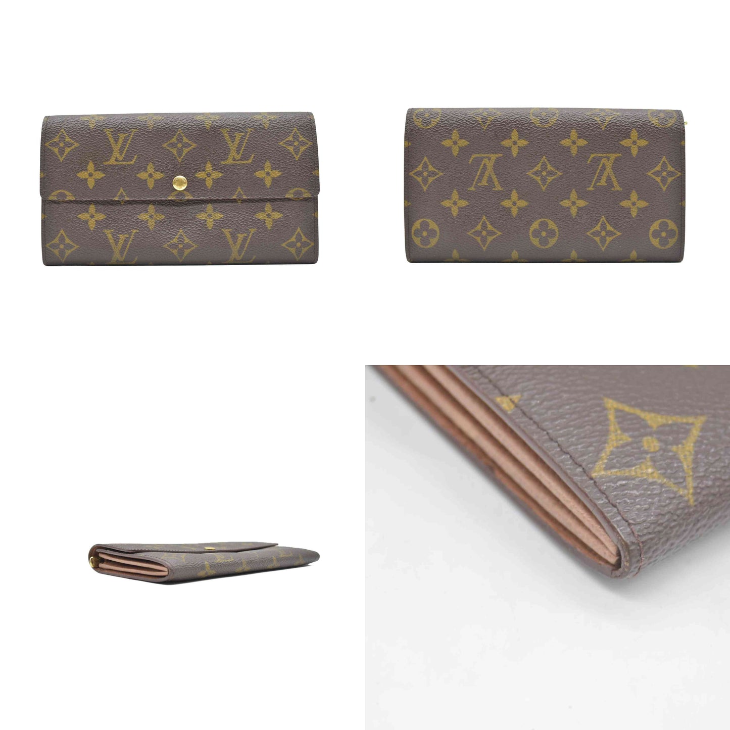 $725 1997 Louis Vuitton Monogram Porte Tresor International Wallet CONSIGNMENT CA0937