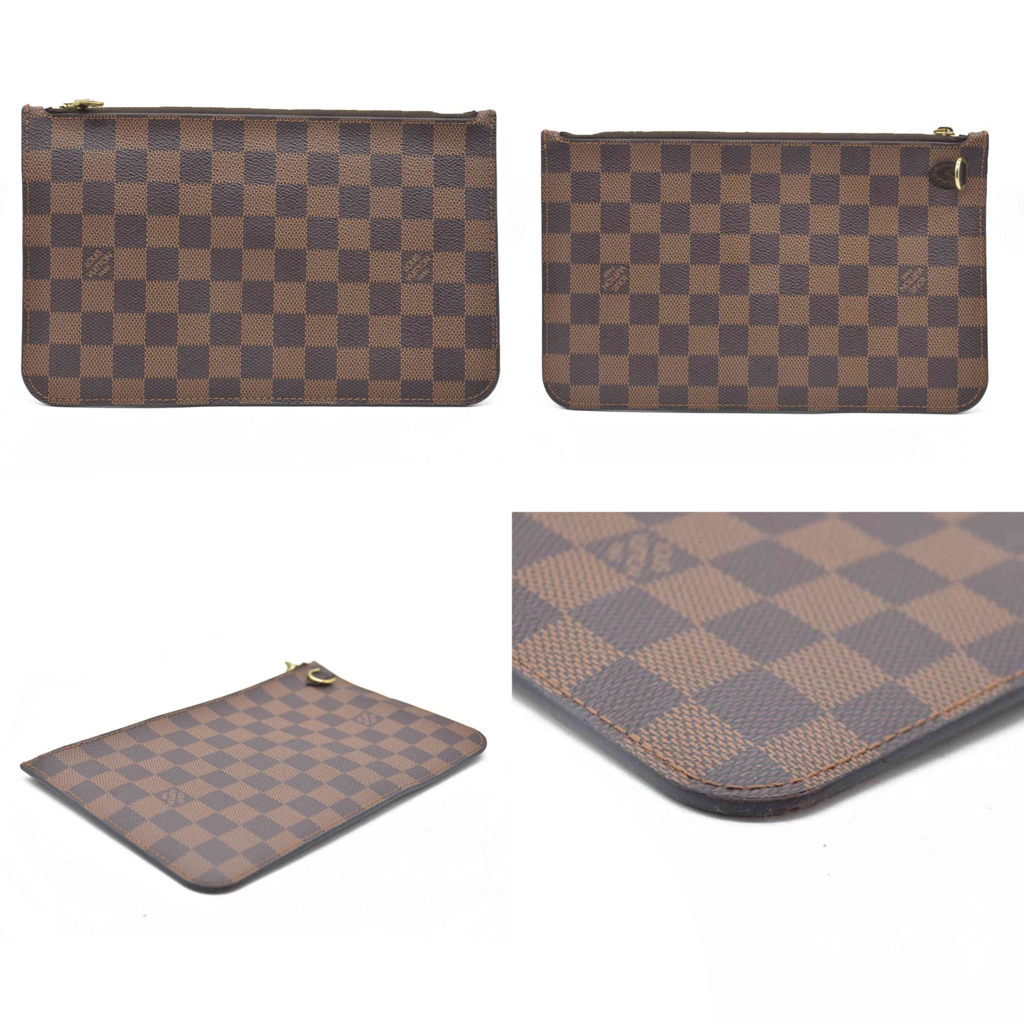 $1150 Louis Vuitton  Damier Ebene Neverfull MM GM Pochette