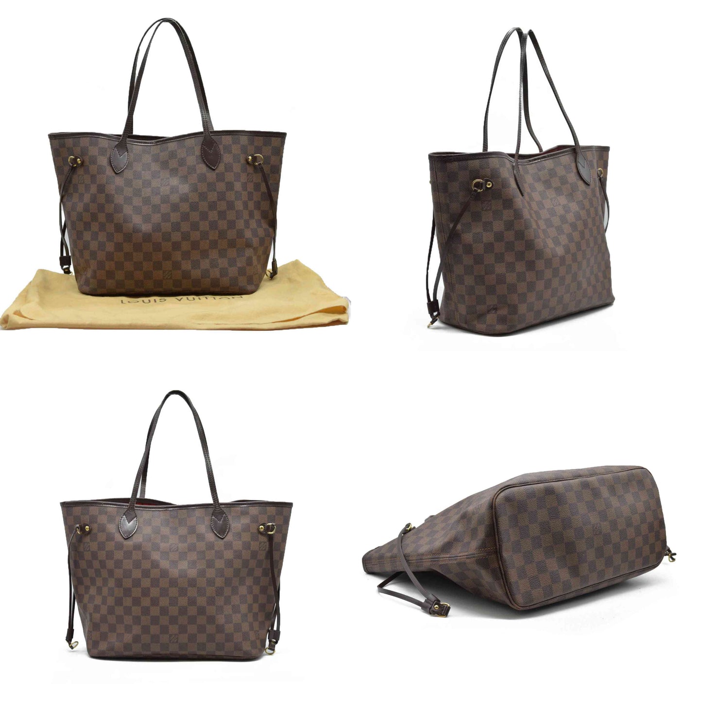 AUCTION $2170 Louis Vuitton  Damier Ebene Neo Neverfull MM SD1039