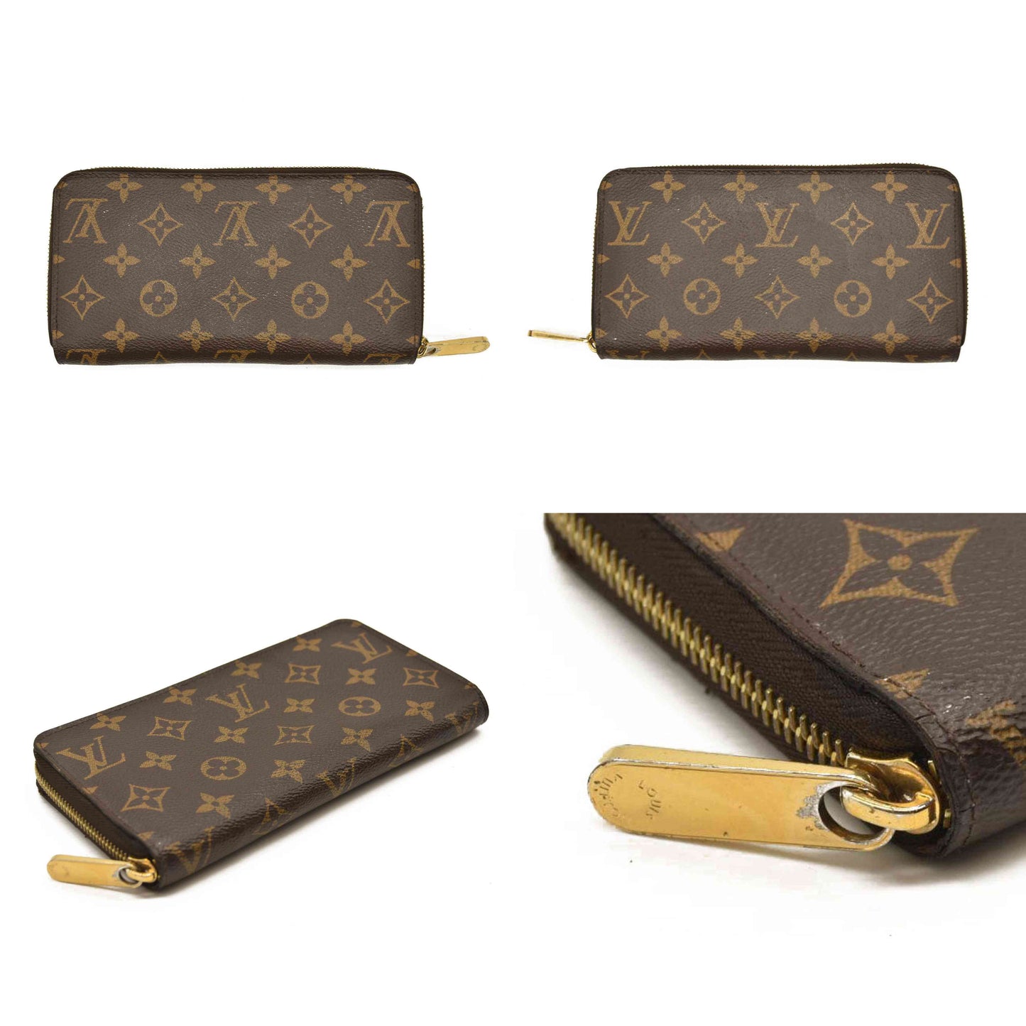 LOUIS VUITTON Monogram Zippy Wallet Rose Ballerine