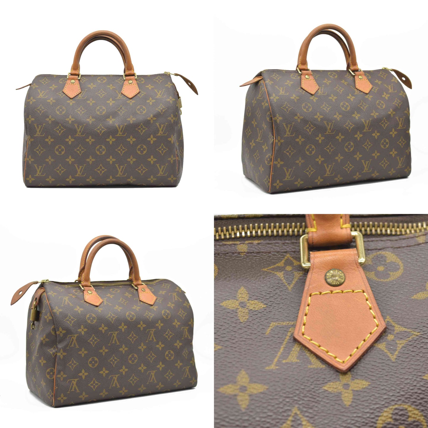 $1550 Louis Vuitton Monogram Speedy 30 SP0959 1999