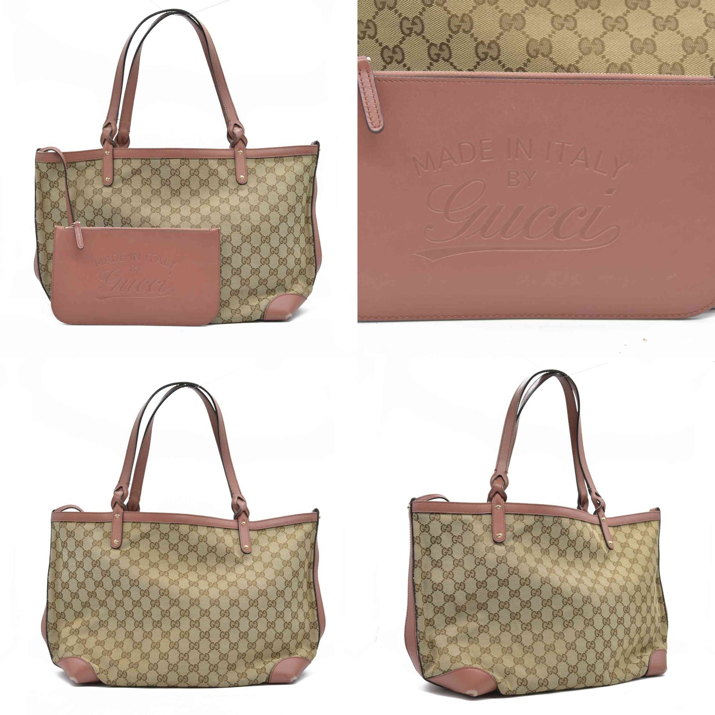 Gucci Medium Craft Tote Beige Pink