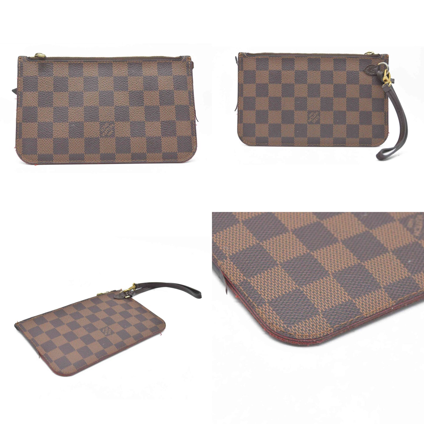 $2100 Louis Vuitton Damier Ebene Neverfull PM Pochette