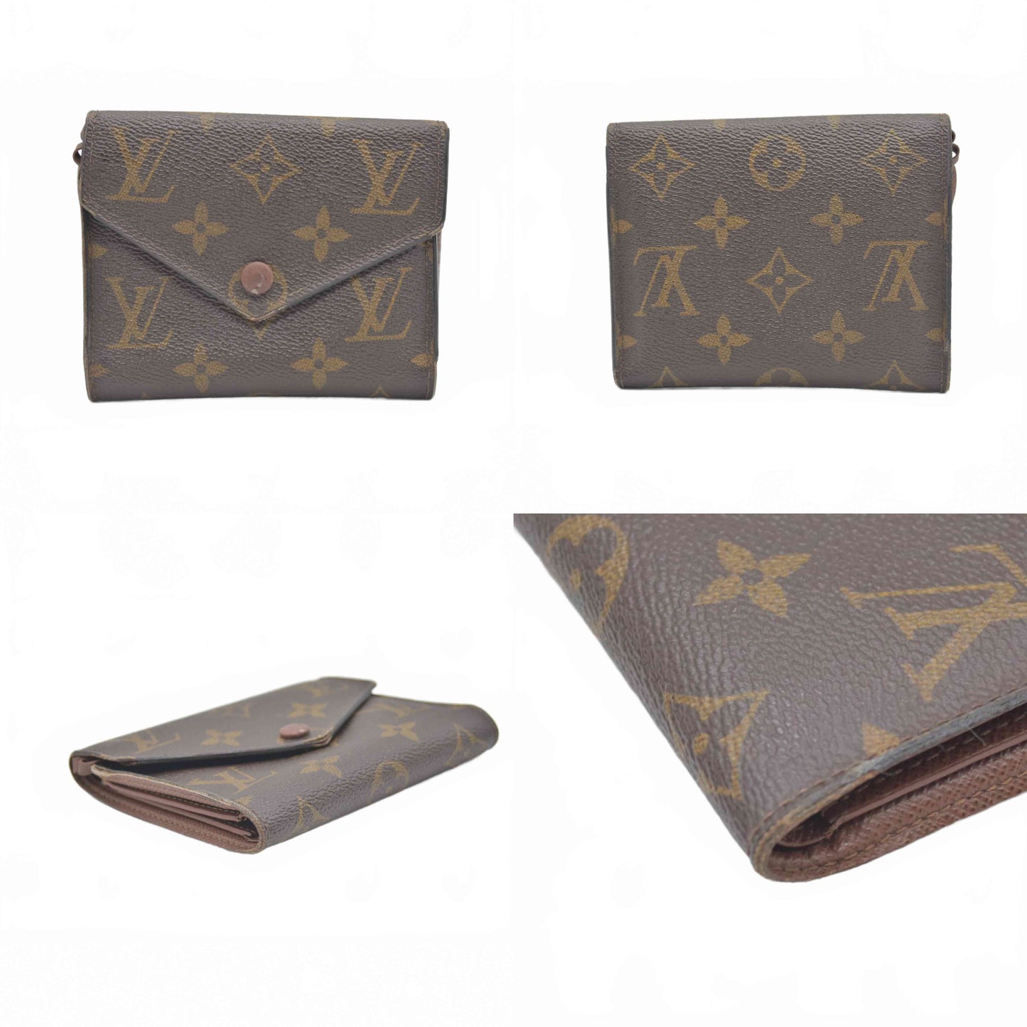 $605 2016 Louis Vuitton Monogram Victorine Tri-fold Wallet SP5116