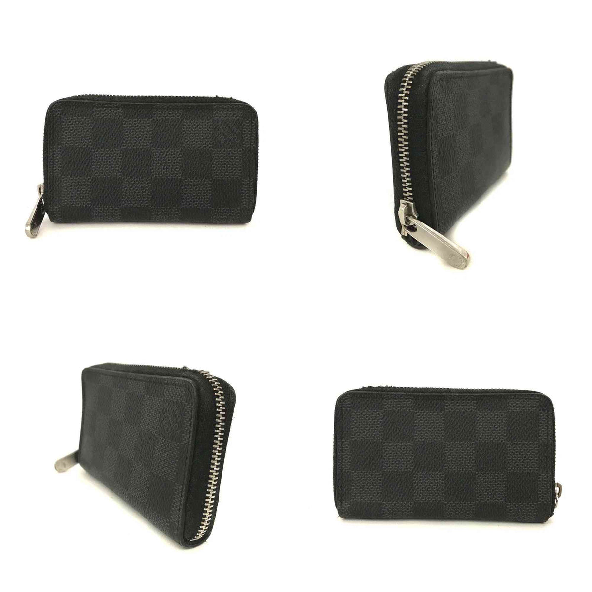 $435 2016 Damier Graphite Zippy Coin Purse Vertical MI2166