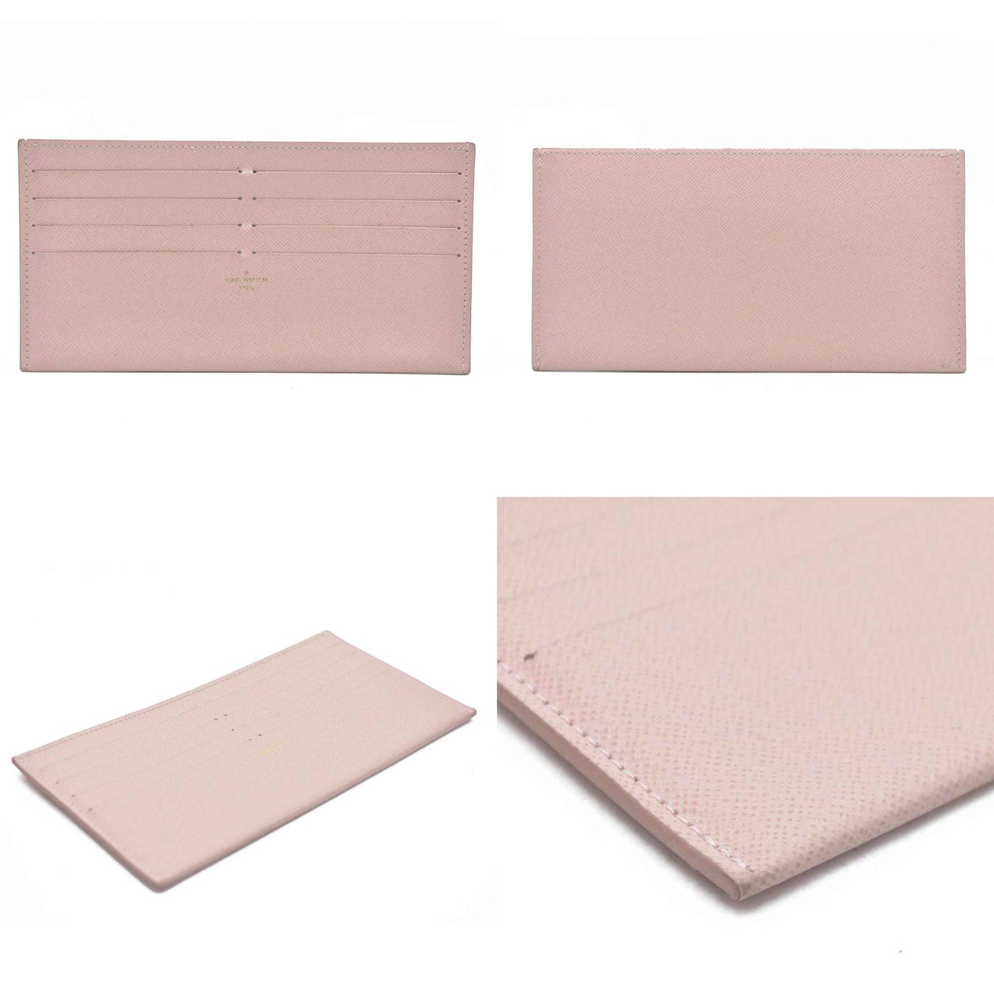 Louis Vuitton  Calfskin Felicie Card Holder Insert Rose Ballerine