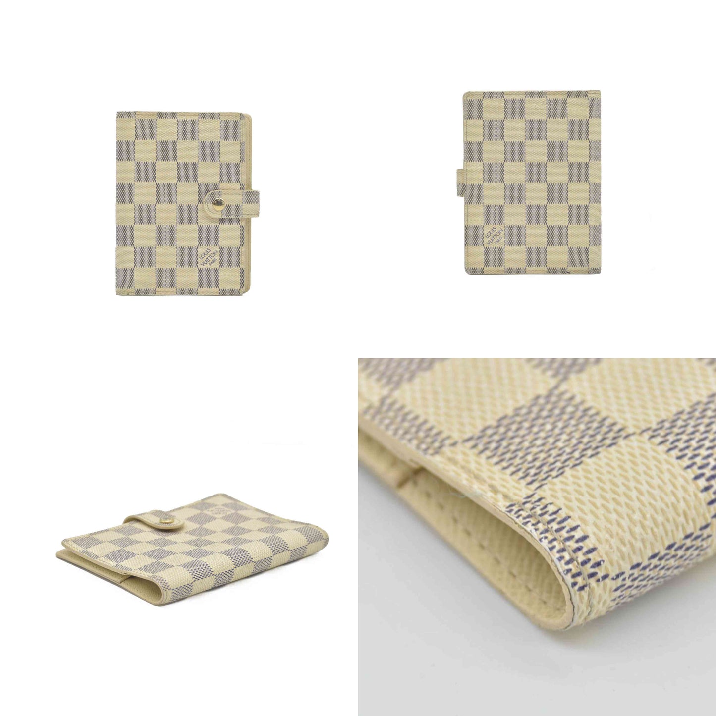 $505 2006 Louis Vuitton Damier Azur Small Ring Agenda Cover CONSIGNMENT CA1006