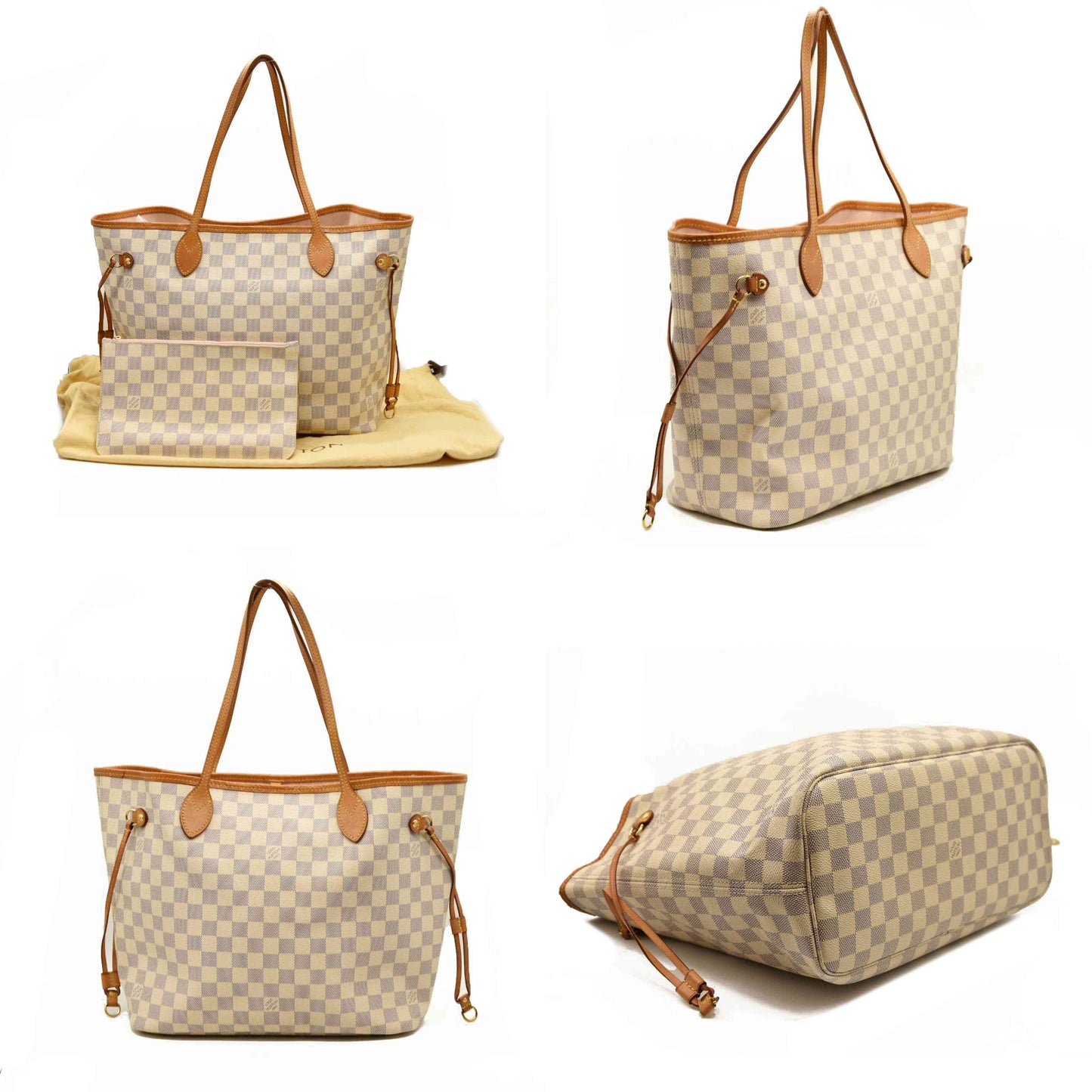 Louis Vuitton  Damier Azur Neo Neverfull MM Rose Ballerine
