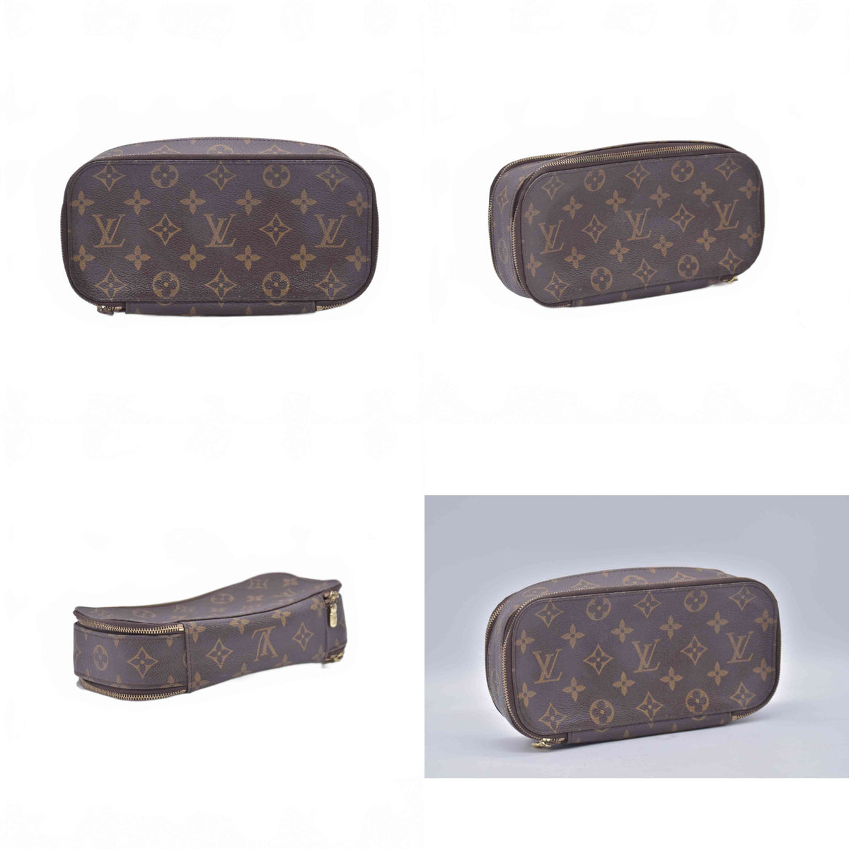 $650 2000 Louis Vuitton Monogram Trousse Blush GM Cosmetic Pouch Bag VI0090