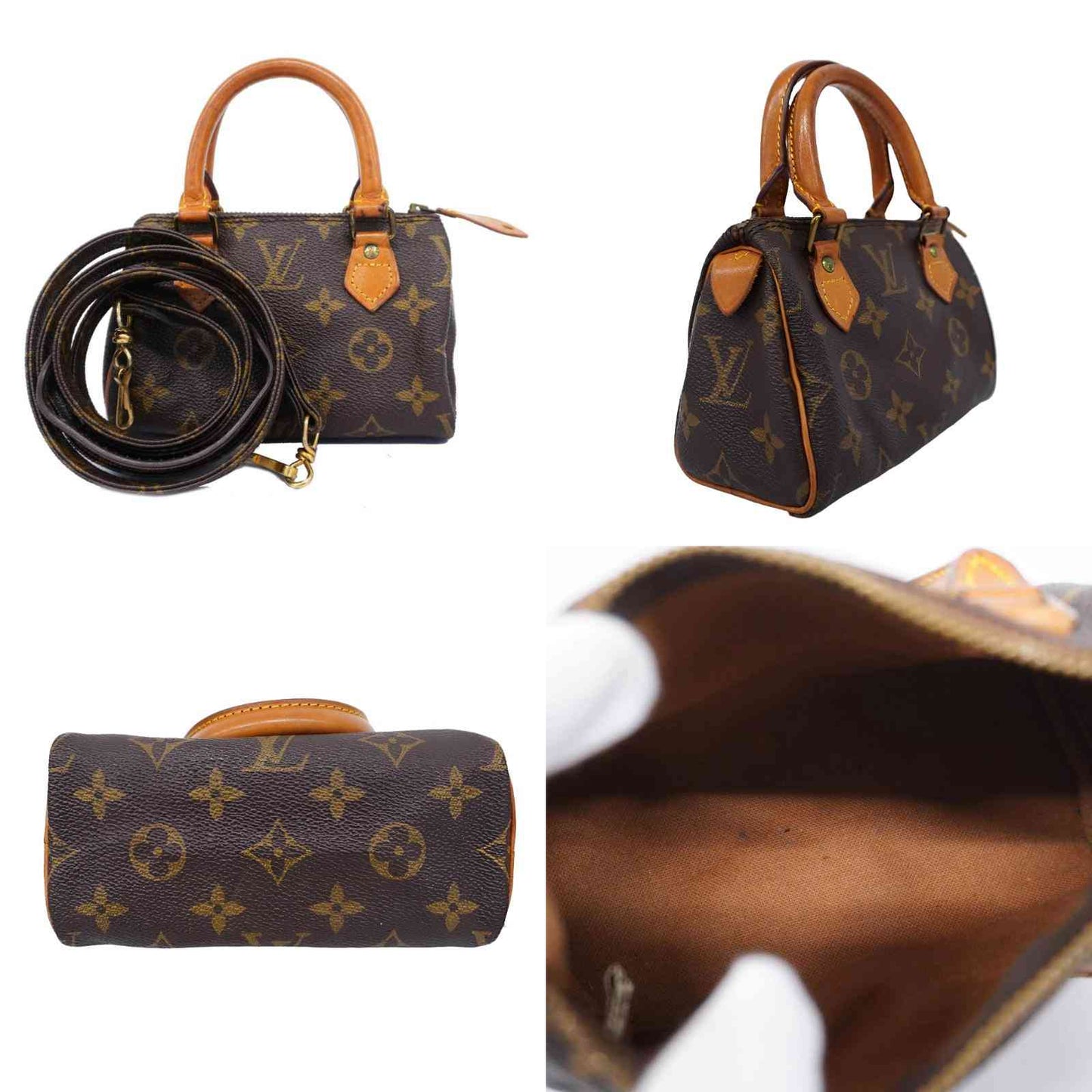 LOUIS VUITTON Monogram Mini Speedy with Strap