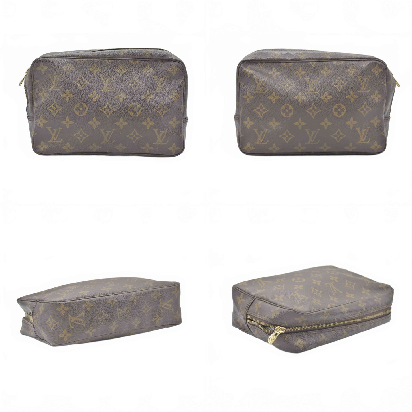 $600 1989 LOUIS VUITTON Monogram Trousse Toilette 23 Clutch Bag TH8911