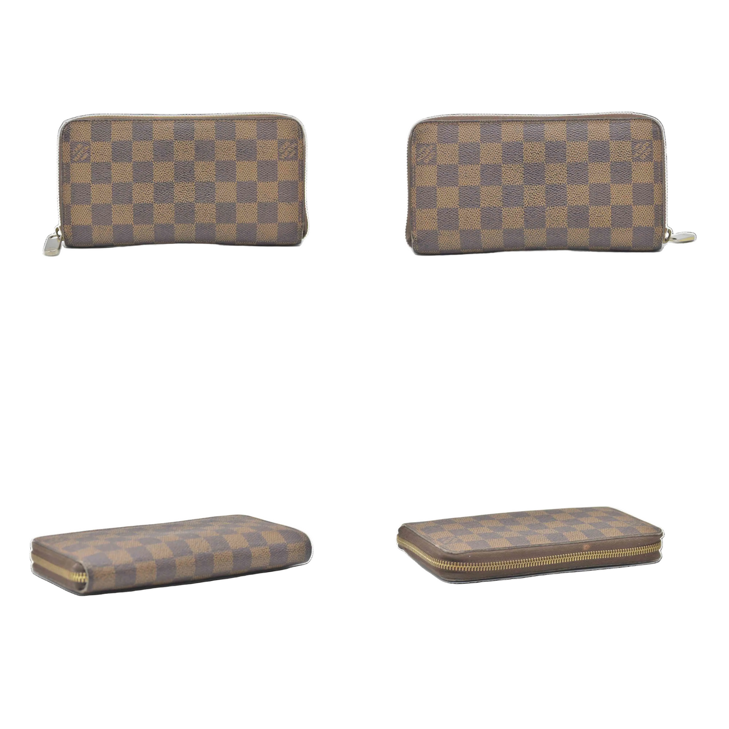 $915 2008 Louis Vuitton Damier Ebene Zippy Wallet  VI2078