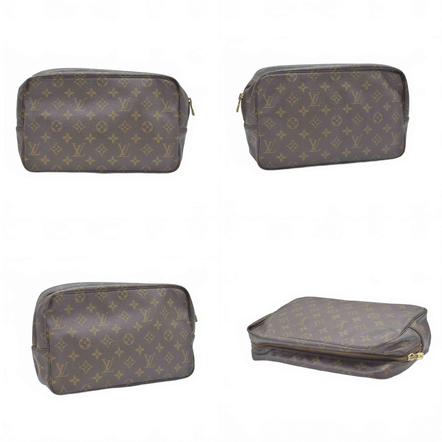$600 1987 Louis Vuitton Monogram Trousse 28 Toiletry Bag Cosmetic TH872