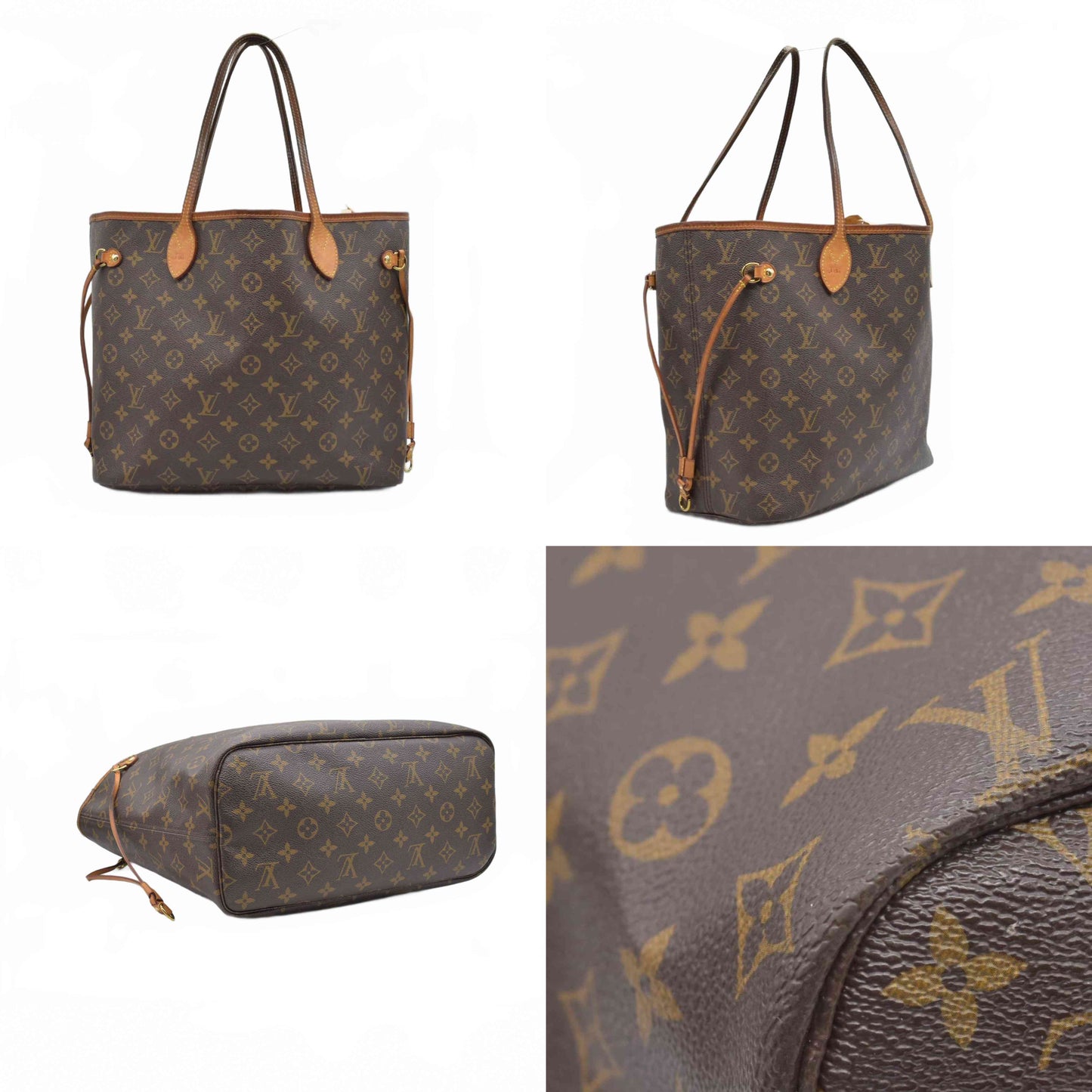 $2170 Louis Vuitton Monogram Neverfull MM Cherry AR1127