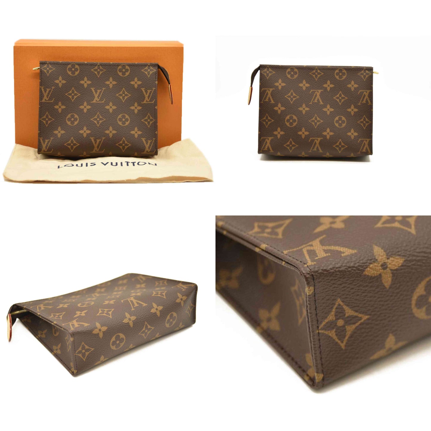 Louis Vuitton  Monogram Toiletry Pouch 19 Red