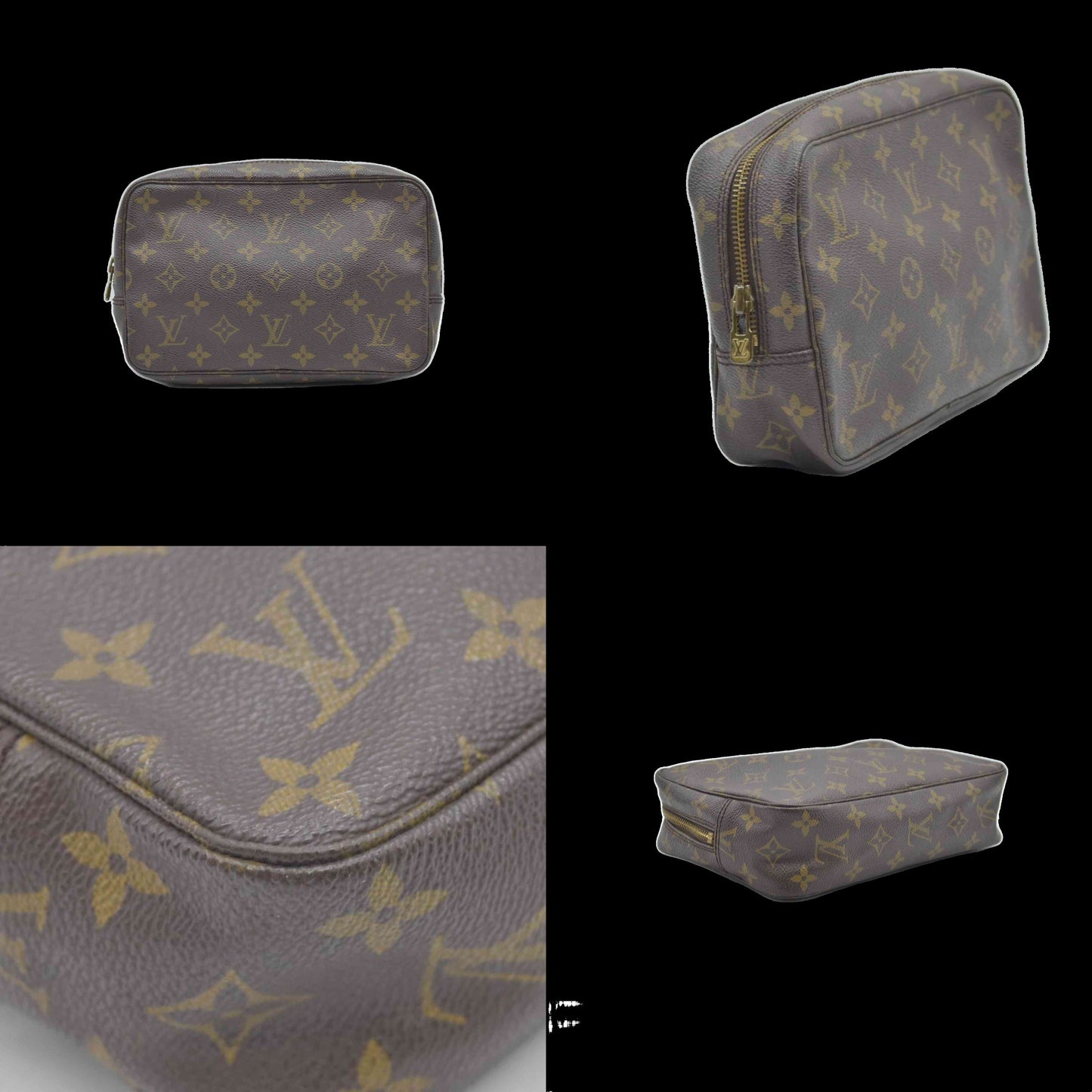 $600 Louis Vuitton Monogram Trousse Toilette 23 Clutch Pouch Bag 881TH