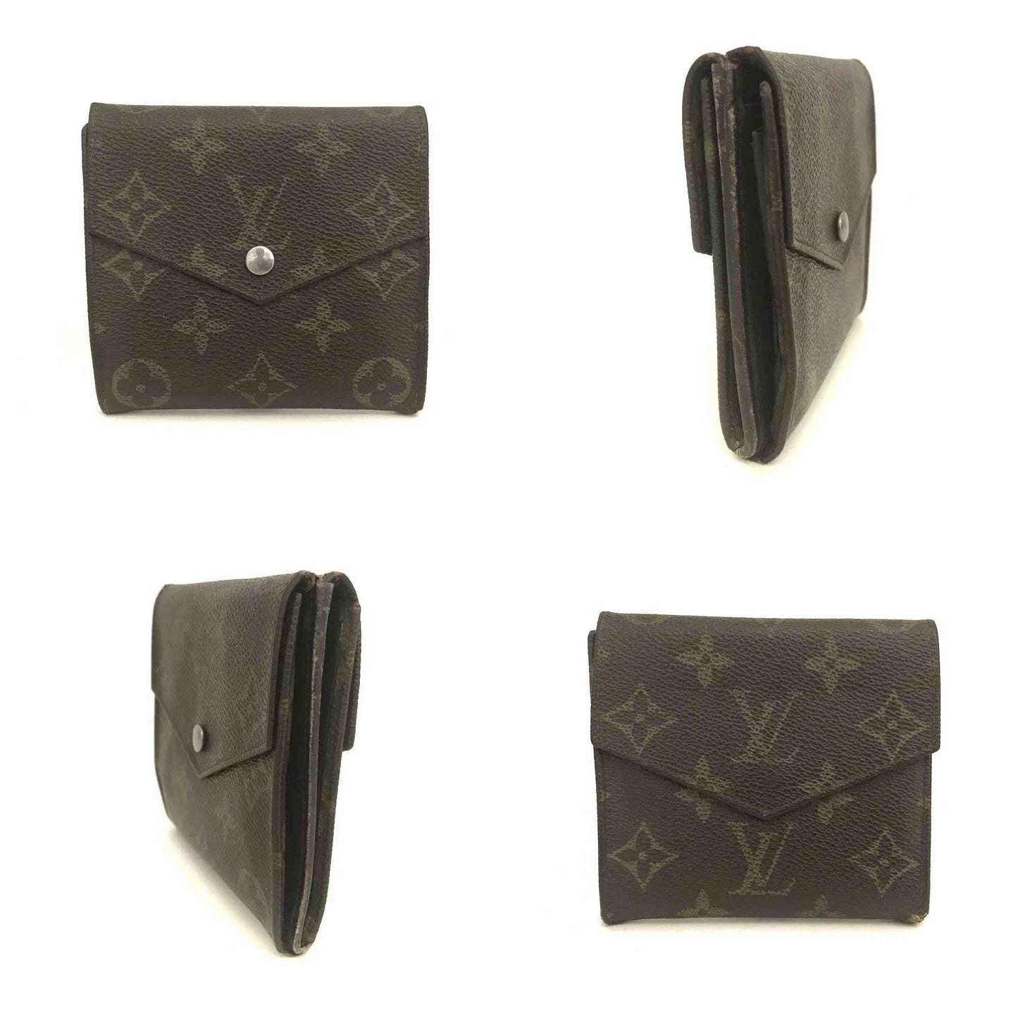 $650 1982 Louis Vuitton Monogram Portefeiulle Elise Trifold Wallet