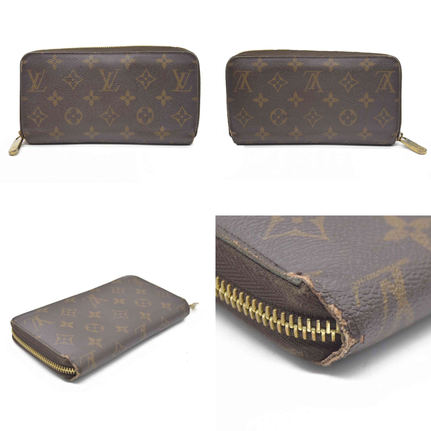 Louis Vuitton $915 Monogram Zippy Zip Around Long Wallet Purse LM0270
