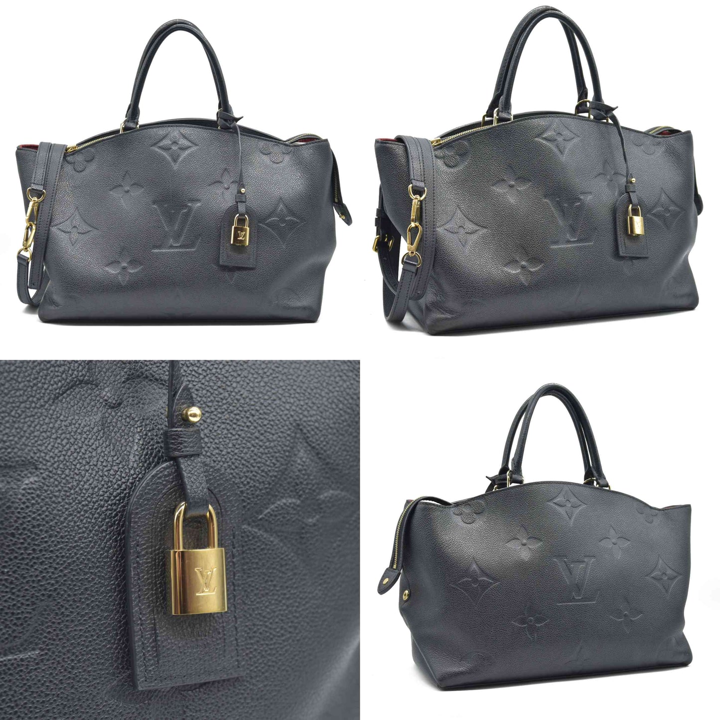 $3850 Louis Vuitton  Empreinte Monogram Giant Petit Palais Black