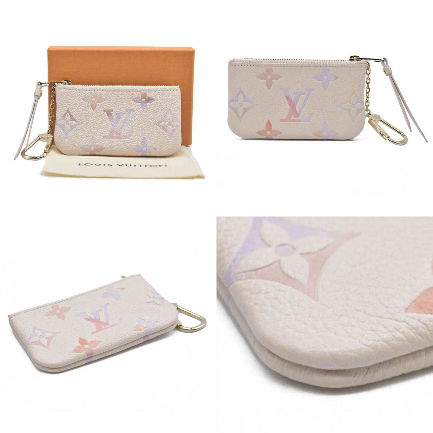 $625 Louis Vuitton  Empreinte Monogram Giant Key Pouch Dream Beige