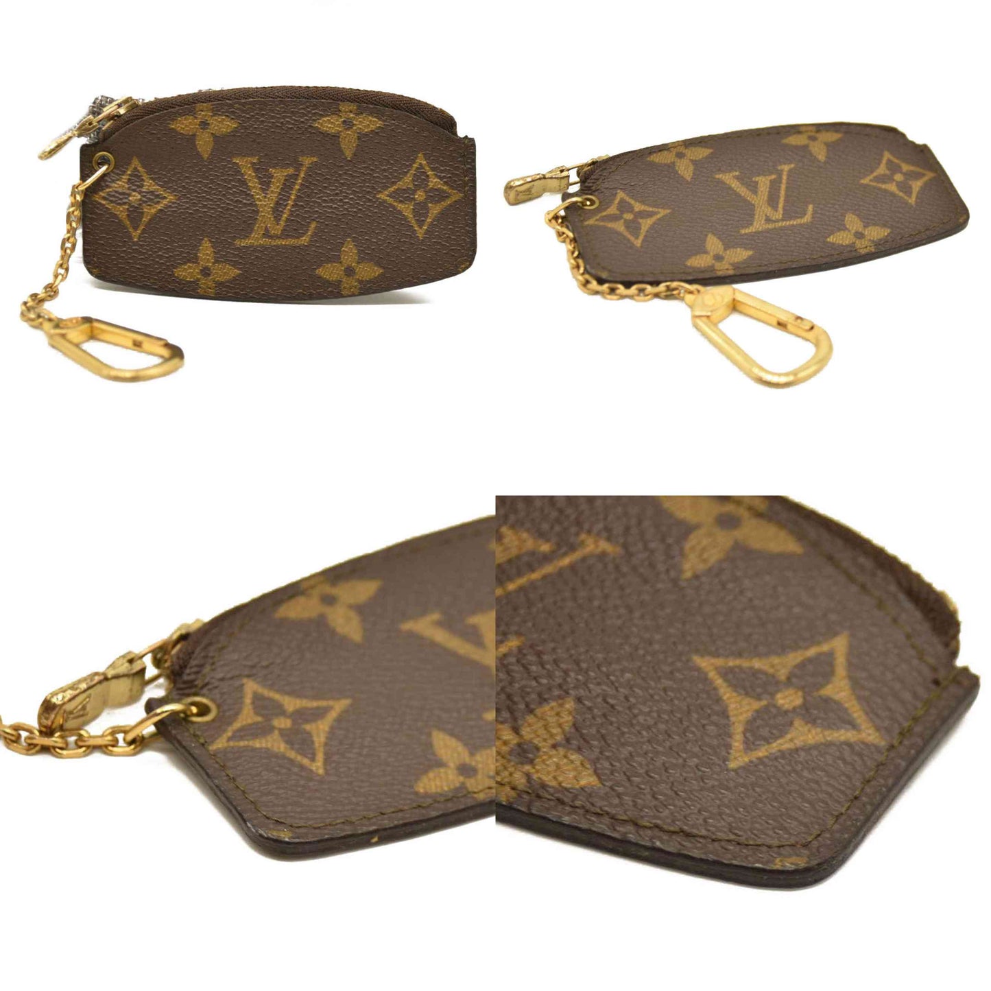 Louis Vuitton Monogram Etui Crepier Coin Purse Wallet Brown 884AN