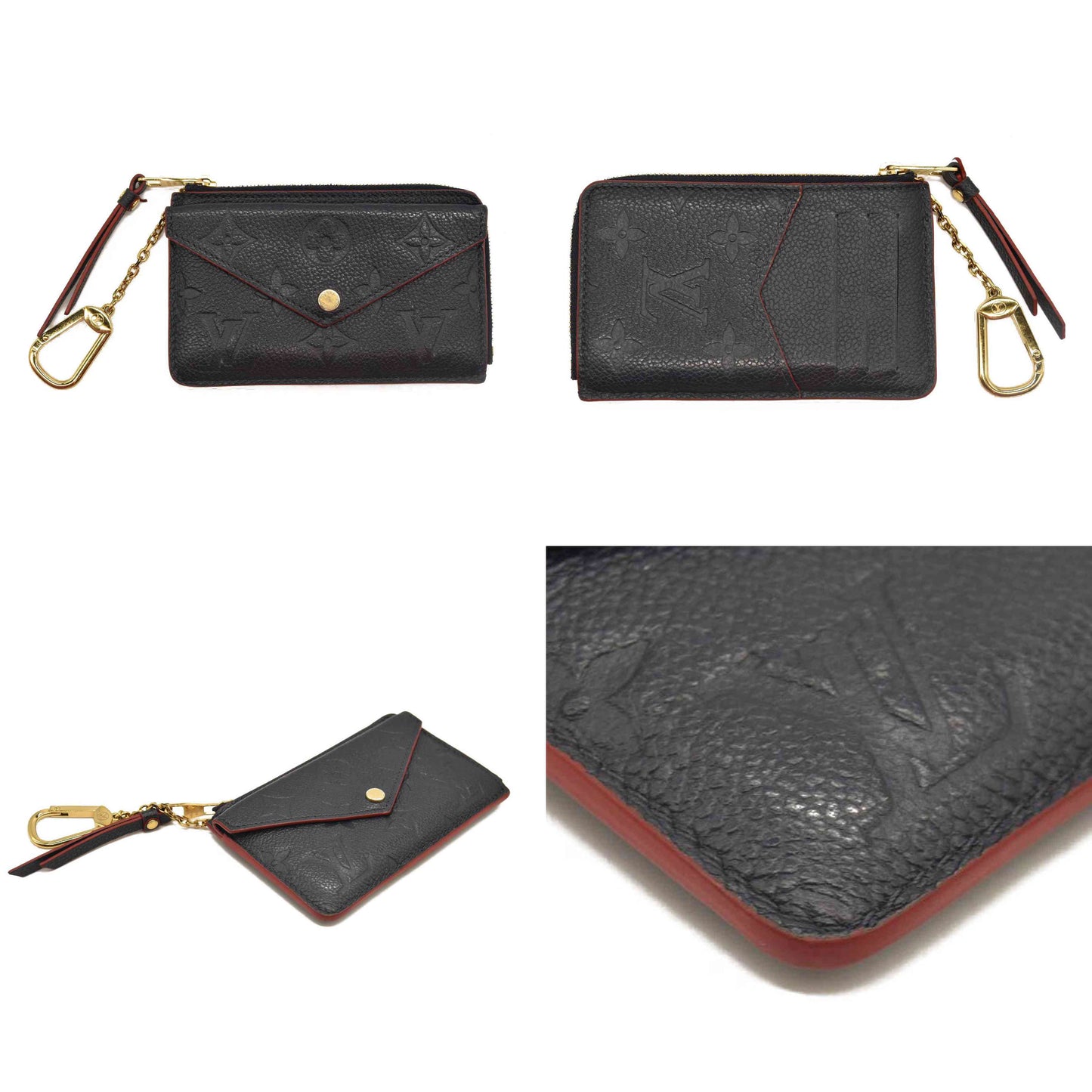 Louis Vuitton Empreinte Recto Verso Card Holder Marine Rouge France