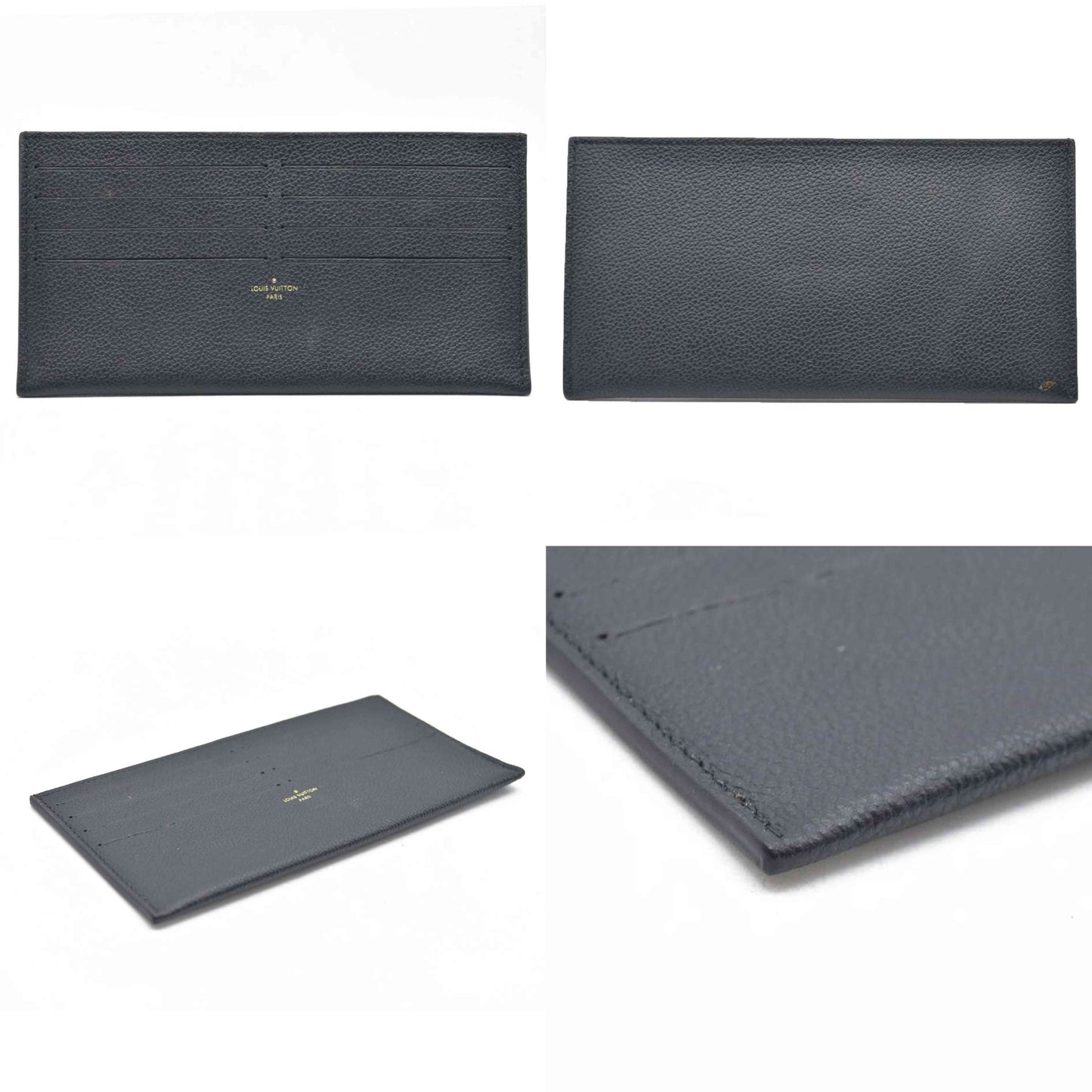 $1720  LOUIS VUITTON  Epi Pochette Felicie Black Noir Card Holder Pouch