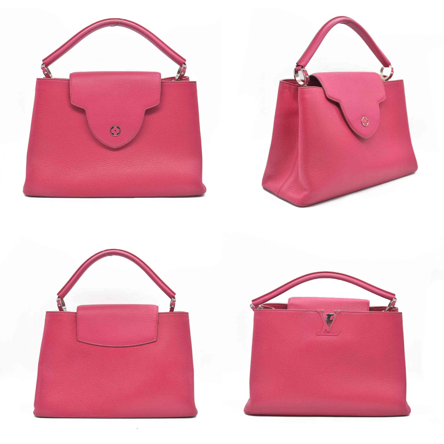 Louis Vuitton  Taurillon Capucines MM Fuchsia