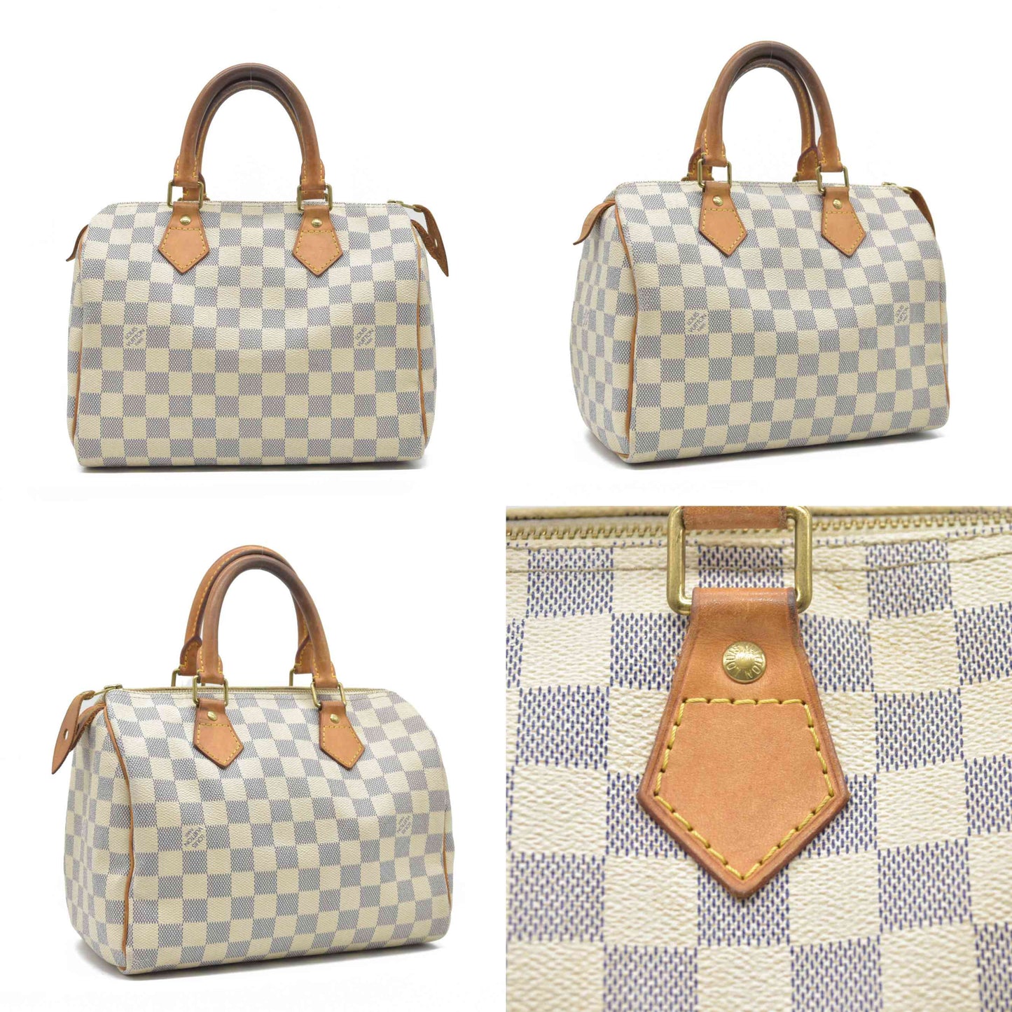 Louis Vuitton  Damier Azur Speedy 25 DU4049 AUCTION $1550