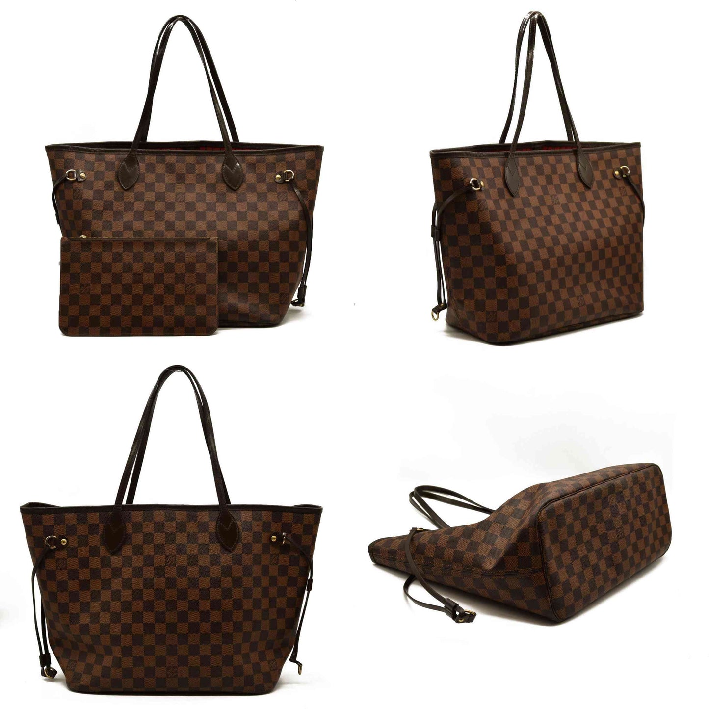 LOUIS VUITTON Damier Ebene Neverfull MM With Pouch SD21