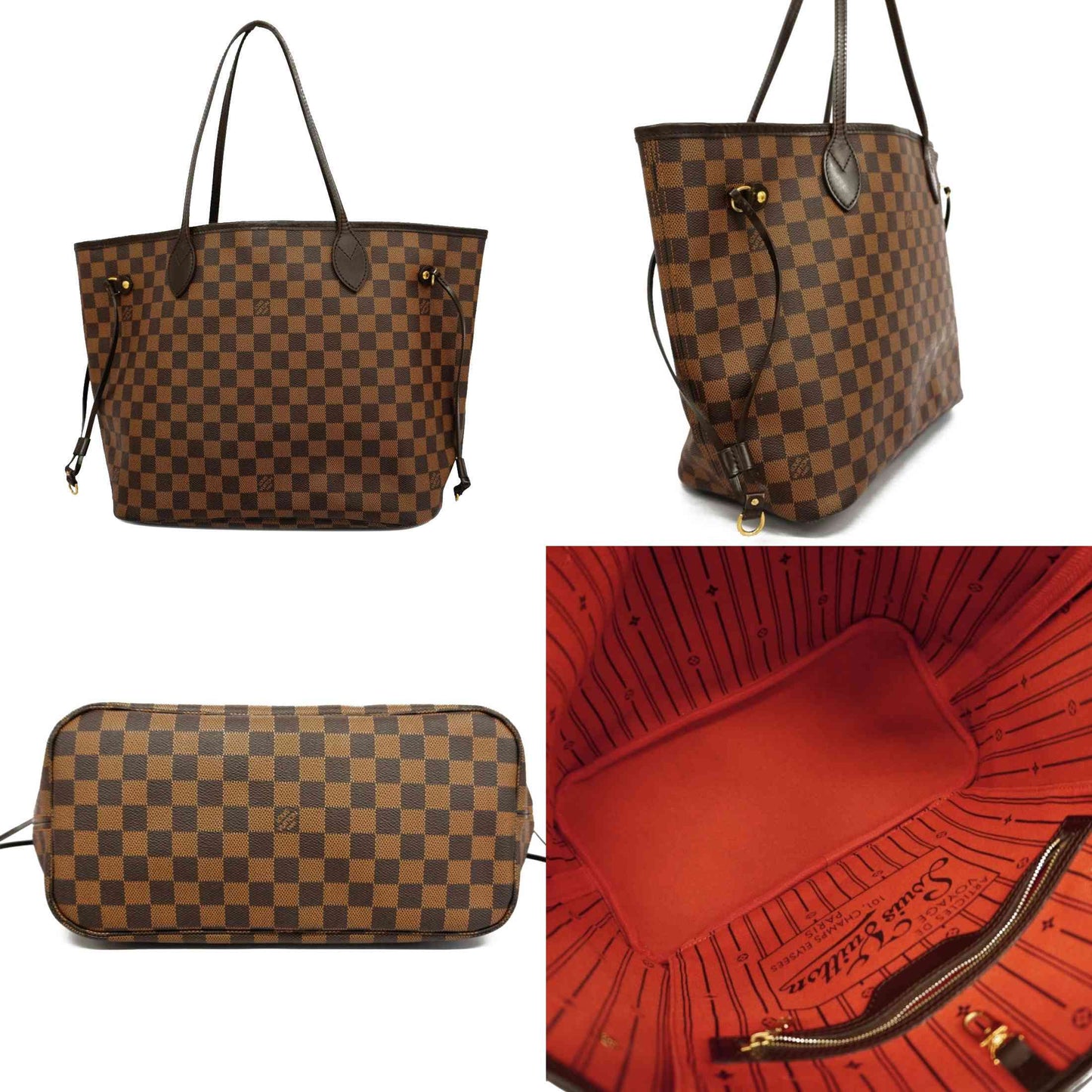 LOUIS VUITTON Damier Ebene Neverfull MM CA4141