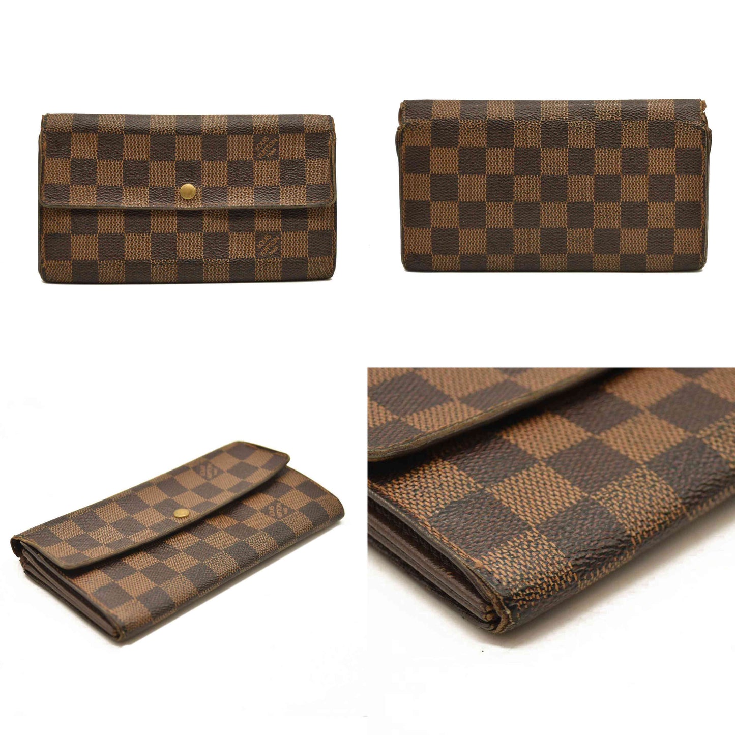 Louis Vuitton  Damier Ebene Sarah Wallet CA0024