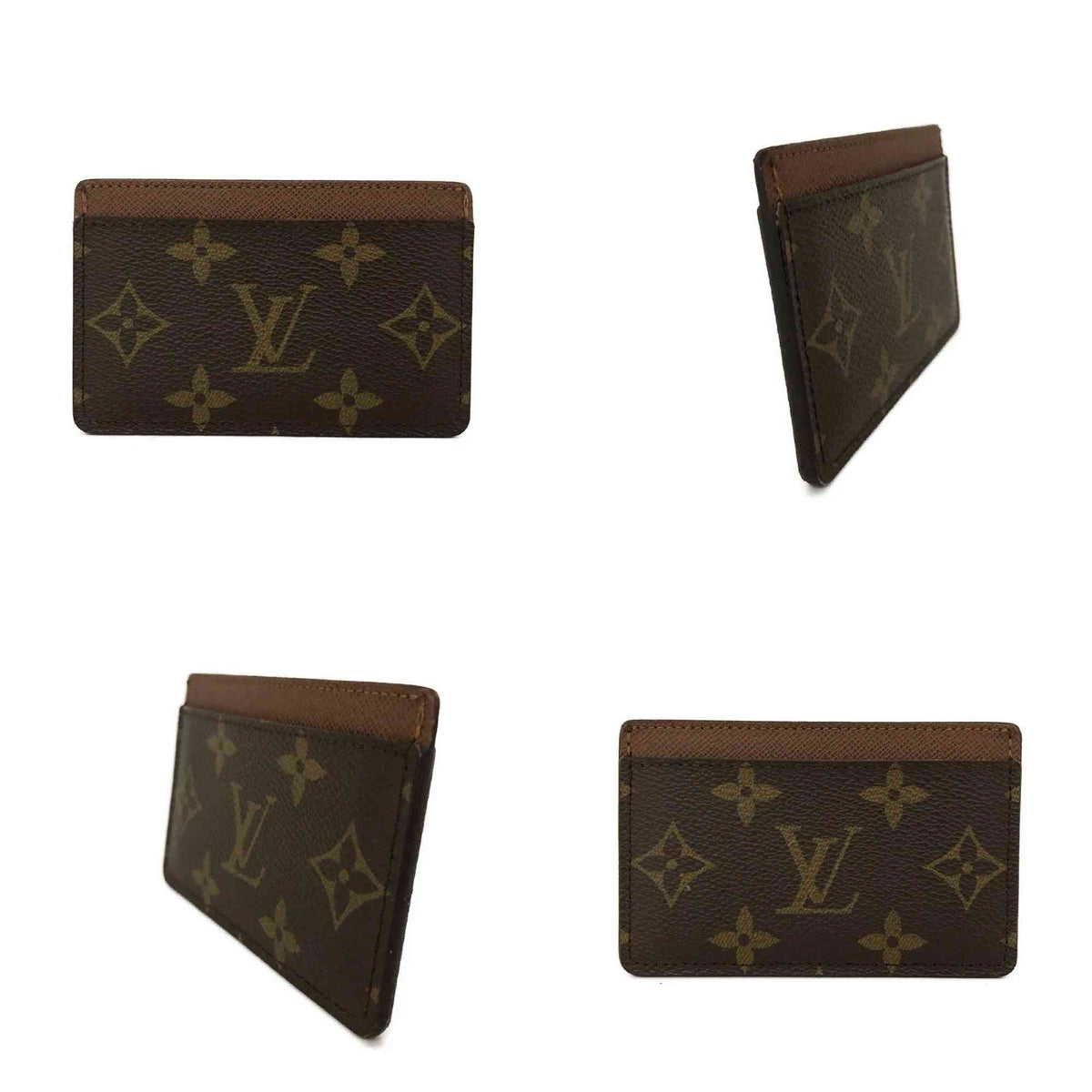 $295 1997 Louis Vuitton Monogram Card Holder Armagnac Brown SP1907