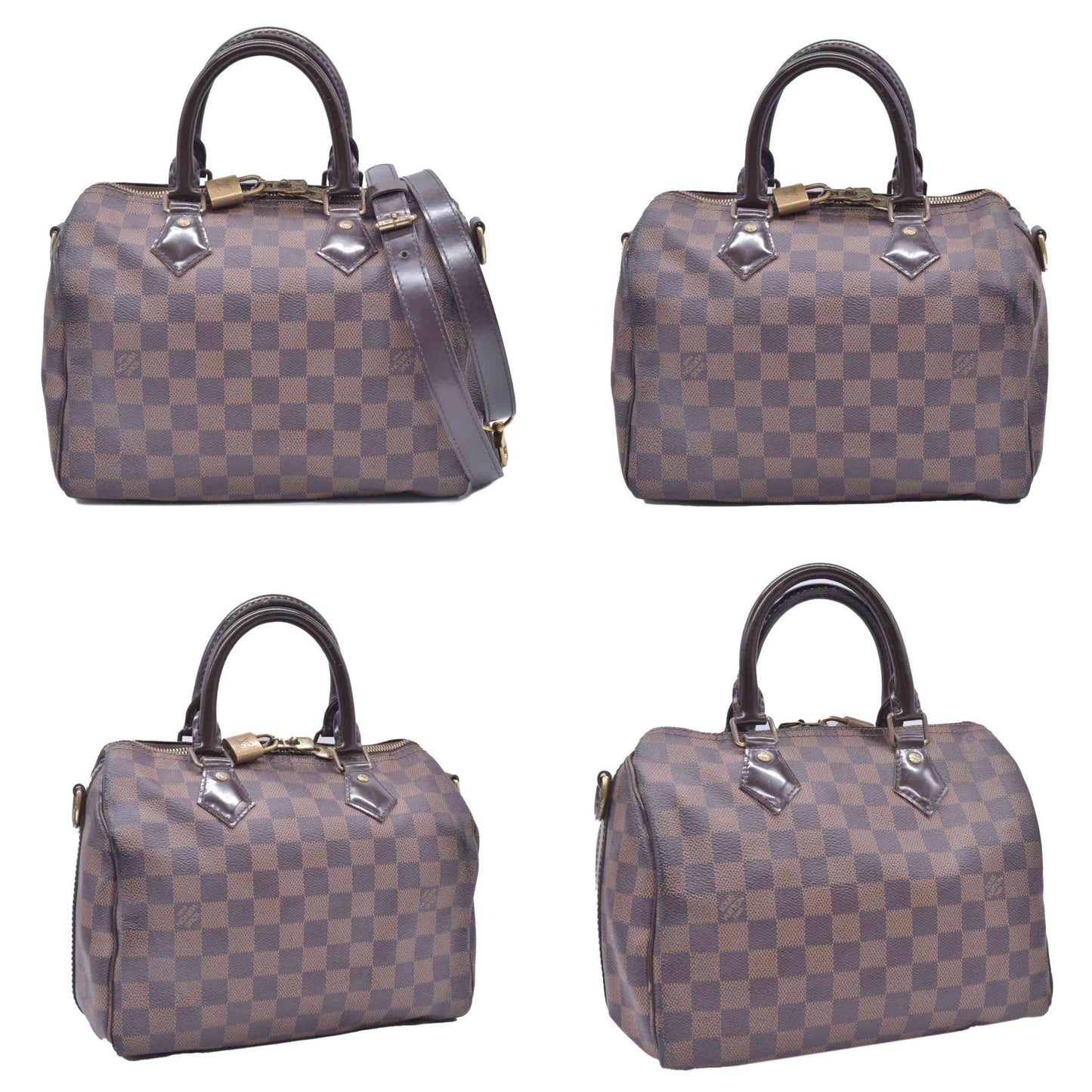 $1980 2016 Louis Vuitton Damier Ebene Speedy Bandouliere 25 CT3186