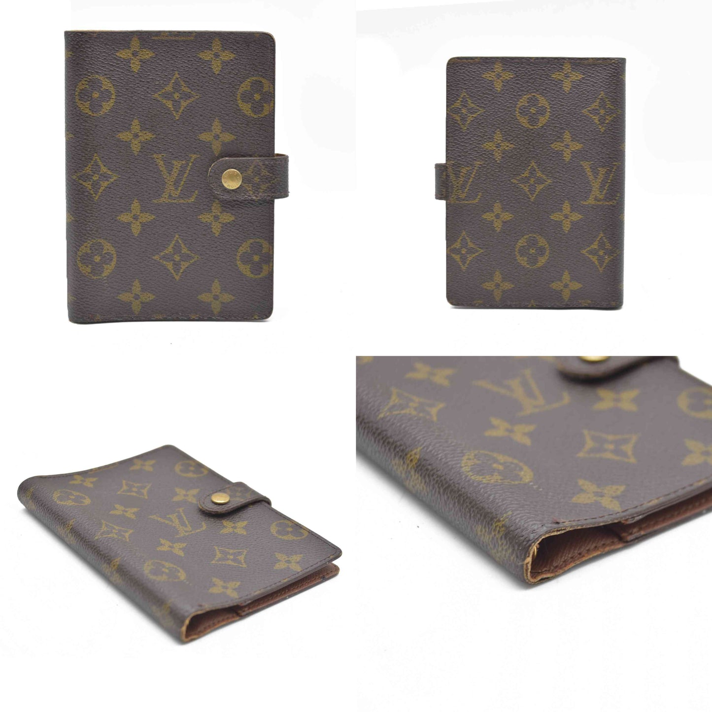 AUCTION $495 Louis Vuitton Monogram Agenda PM Notebook Cover Brown CA1919