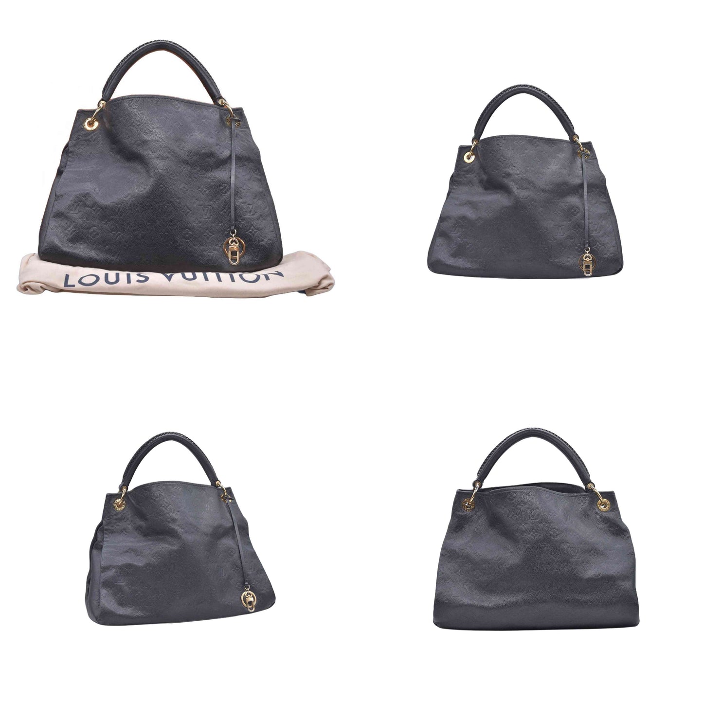 $3800 2016 Louis Vuitton Empreinte Artsy MM Black CA4196
