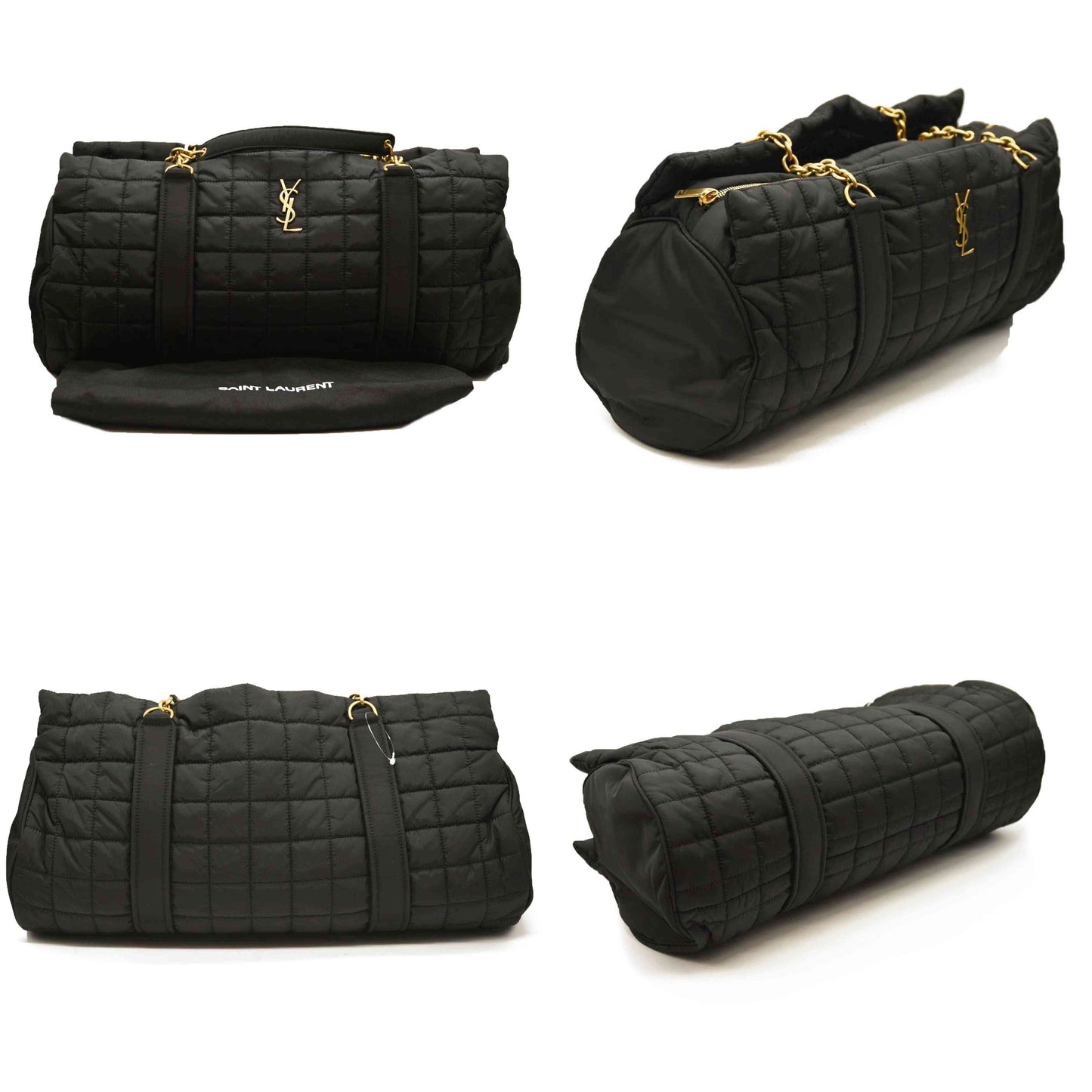 Saint Laurent Gloria Travel YSL Duffel Bag in Quilted Nylon